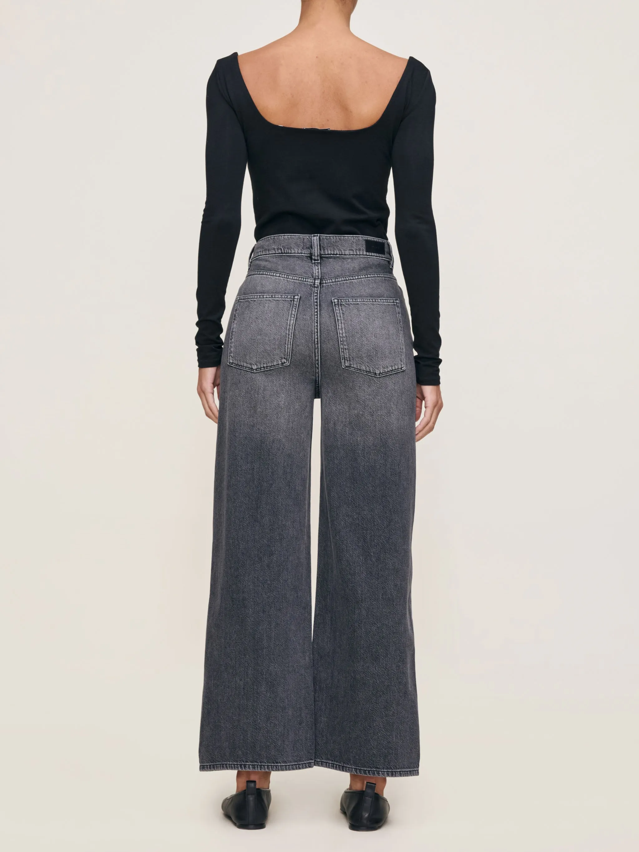 Hepburn Wide Leg High Rise Ankle Jeans | Nightshade Aura sold by DL1961 product image thumbnail 3