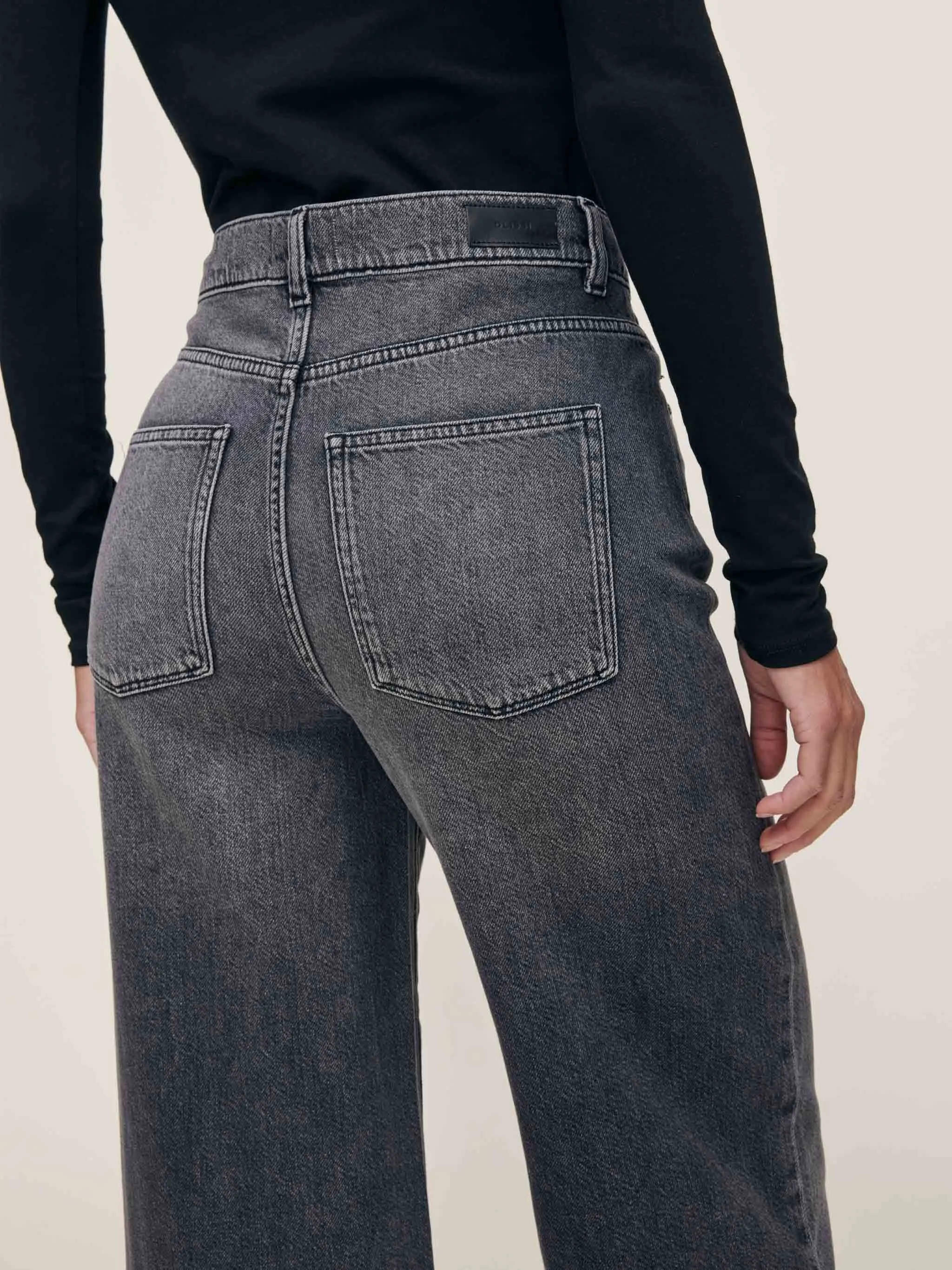 Hepburn Wide Leg High Rise Ankle Jeans | Nightshade Aura sold by DL1961 product image thumbnail 5