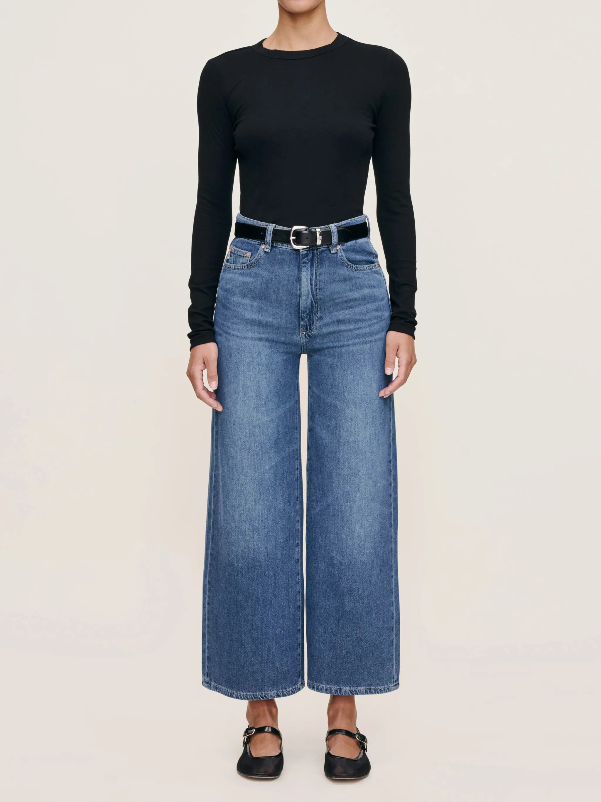 Hepburn Wide Leg High Rise Ankle Jeans | Del Ray sold by DL1961