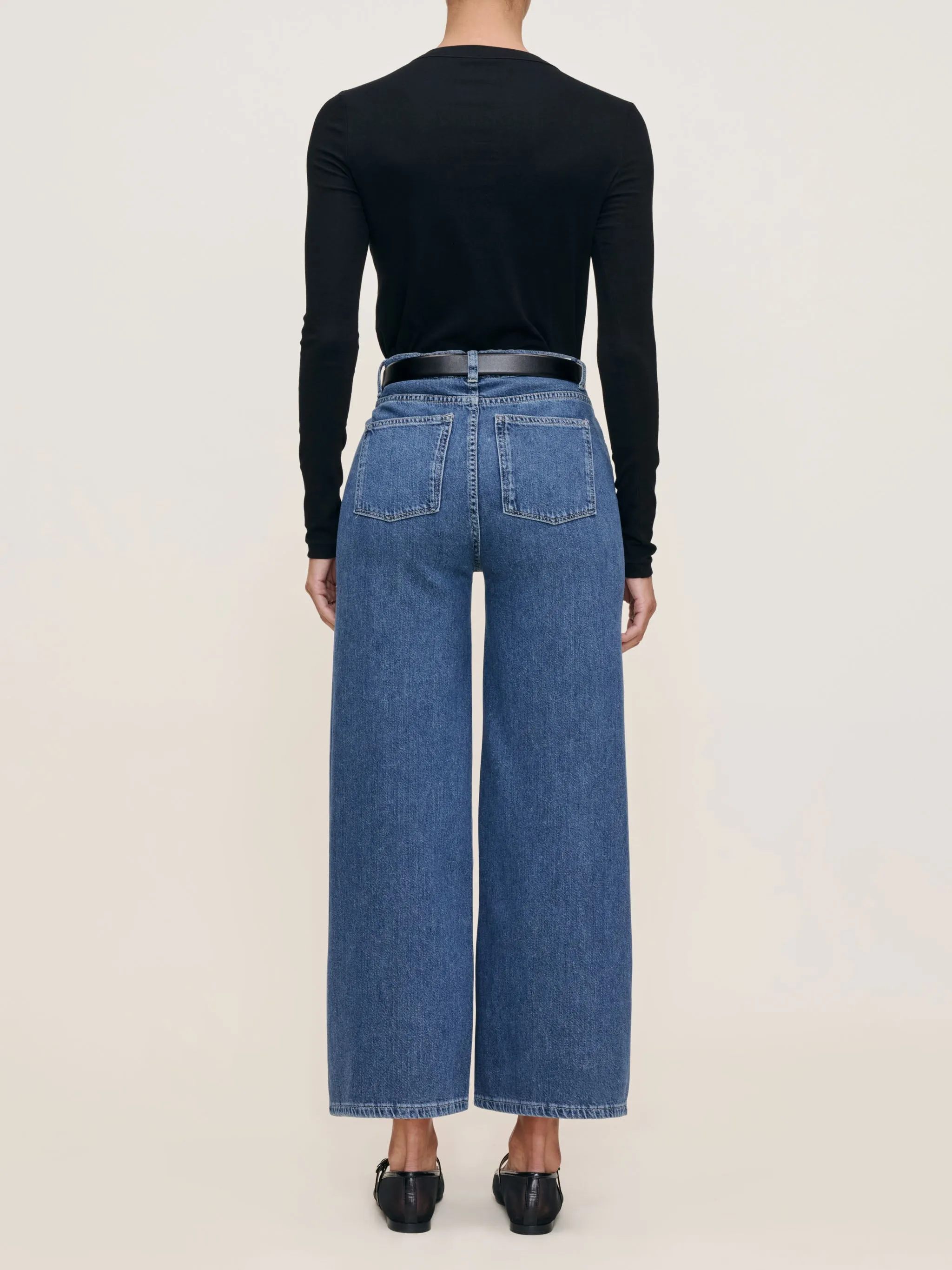 Hepburn Wide Leg High Rise Ankle Jeans | Del Ray sold by DL1961 product image thumbnail 3