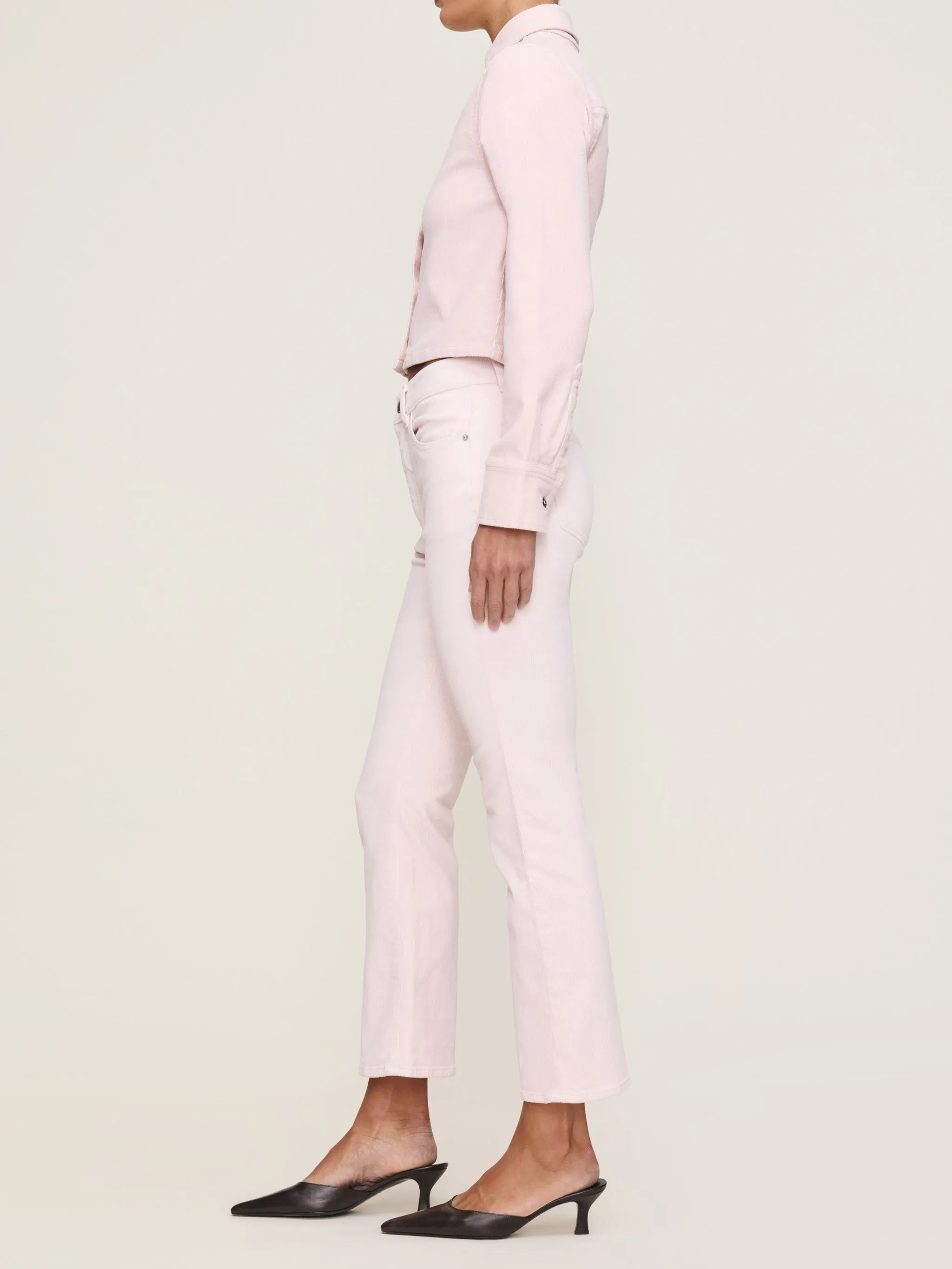 Bridget Boot High Rise Instasculpt™ Crop | Powder Pink sold by DL1961 product image thumbnail 2