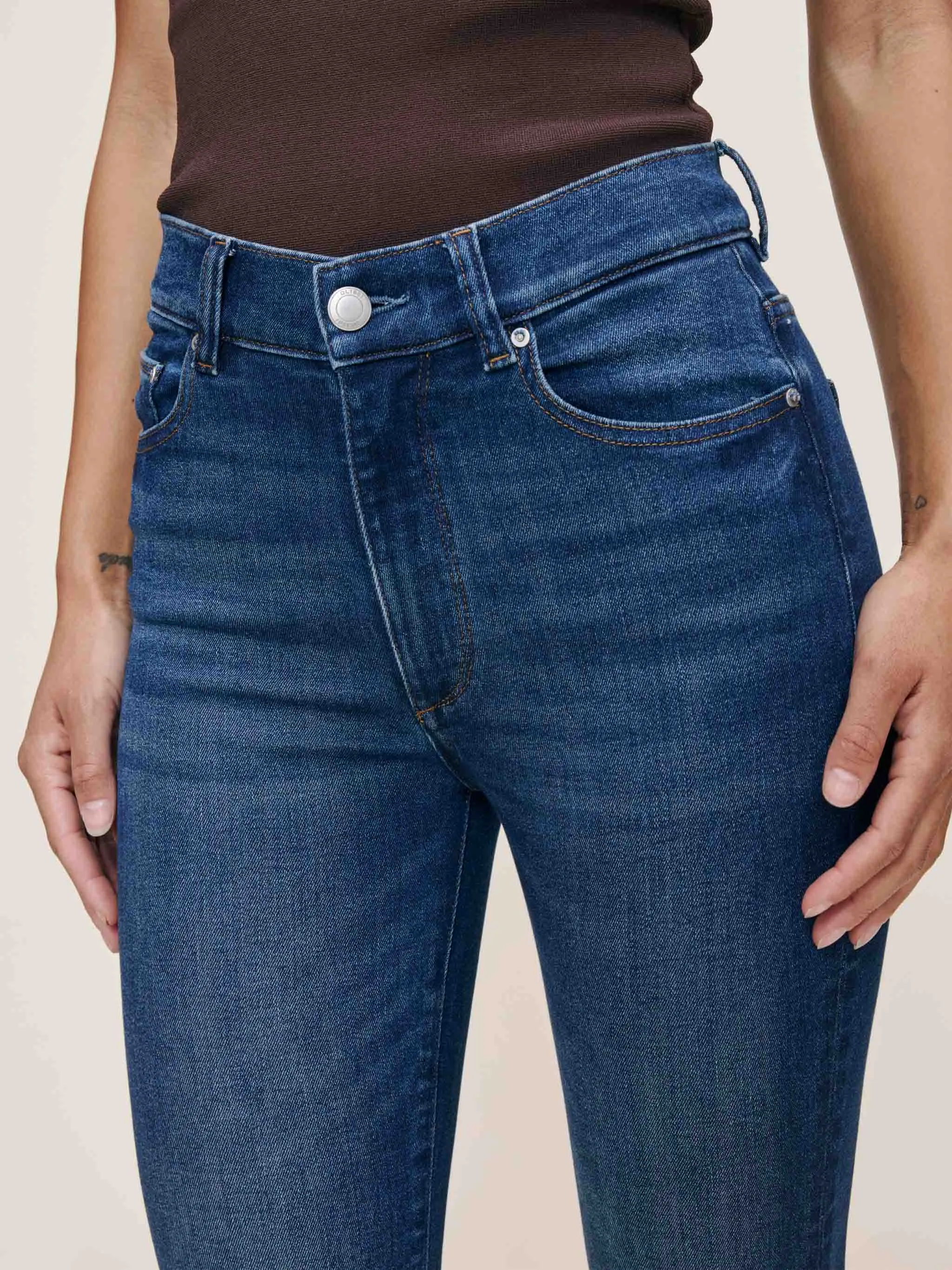 Bridget Boot High Rise Instasculpt™ Crop Jeans | Raindrop sold by DL1961 product image thumbnail 4