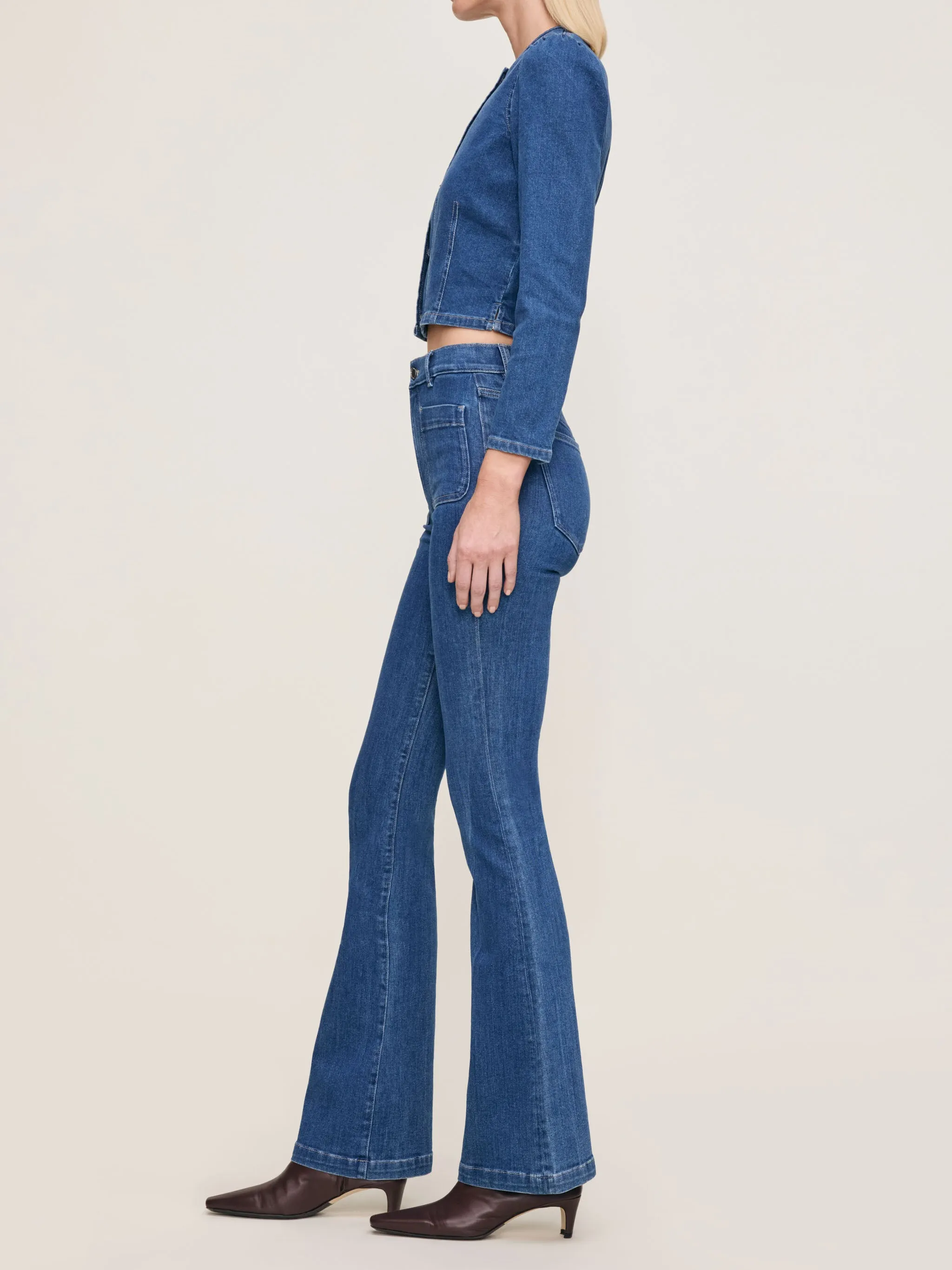 Bridget Boot High Rise Instasculpt™ 33" Jeans | Blue Water sold by DL1961 product image thumbnail 2