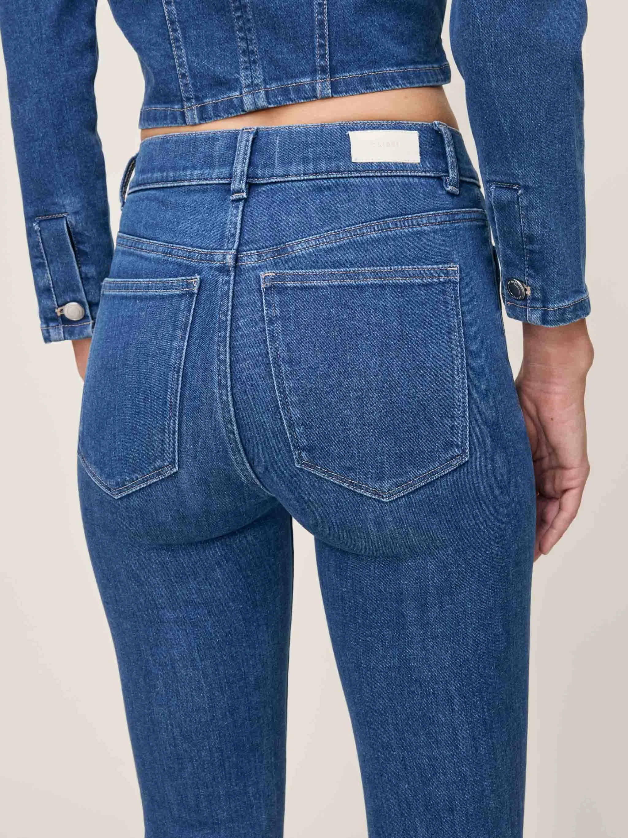 Bridget Boot High Rise Instasculpt™ 33" Jeans | Blue Water sold by DL1961 product image thumbnail 5