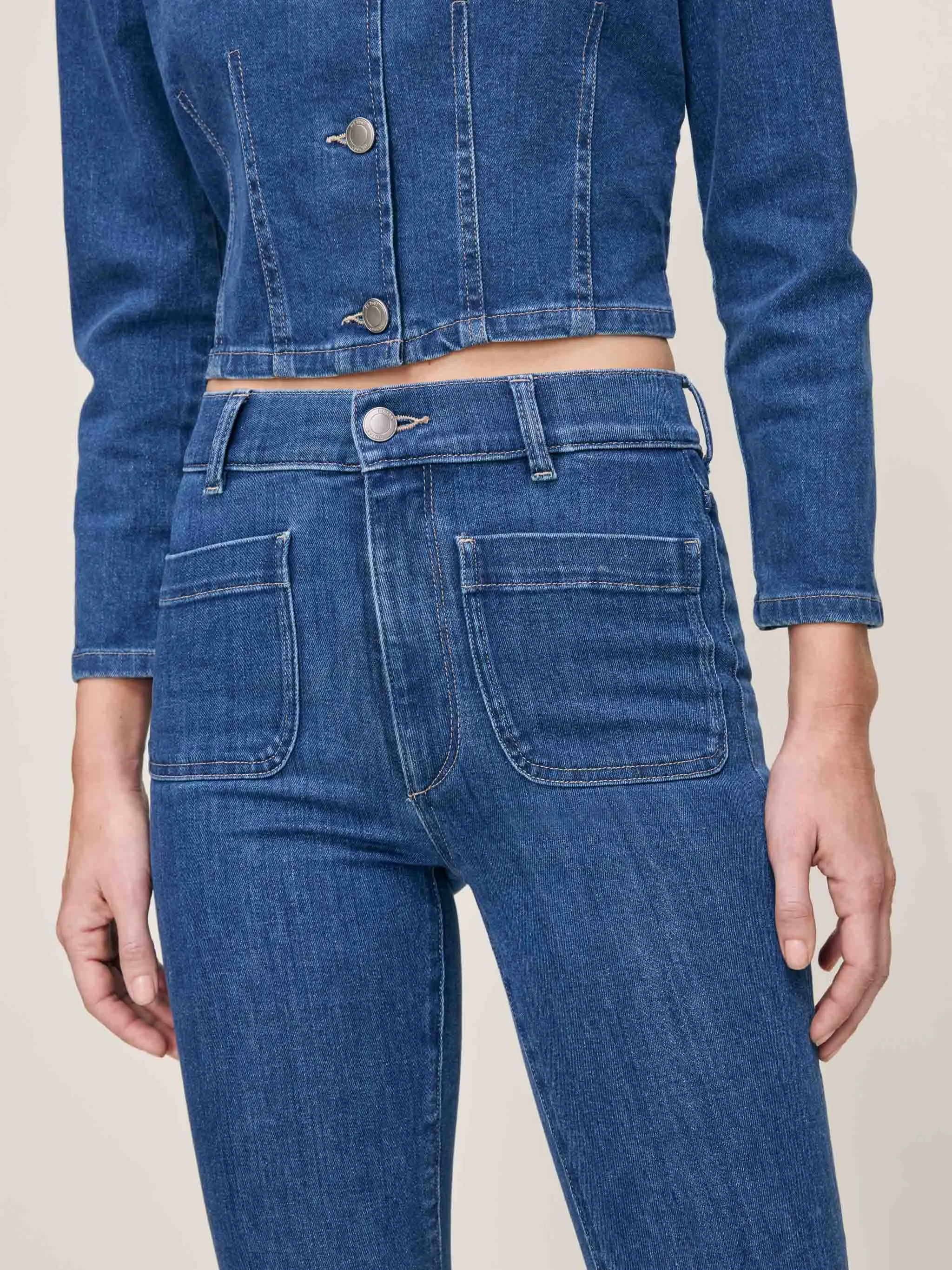 Bridget Boot High Rise Instasculpt™ 33" Jeans | Blue Water sold by DL1961 product image thumbnail 4