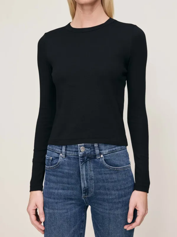 Shrunken Tee Long Sleeve | Black sold by DL1961