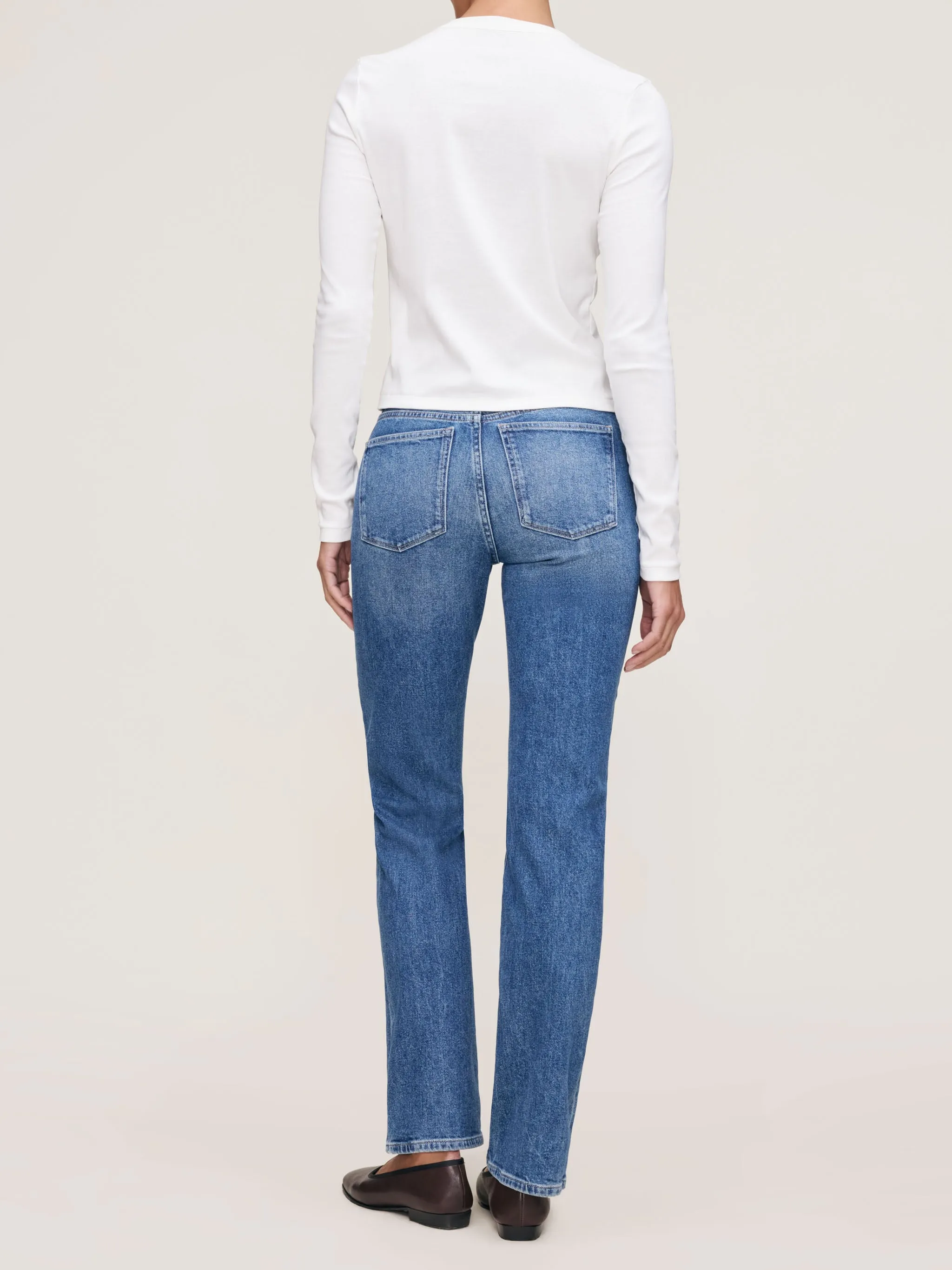 Shrunken Tee Long Sleeve | White sold by DL1961 product image thumbnail 5