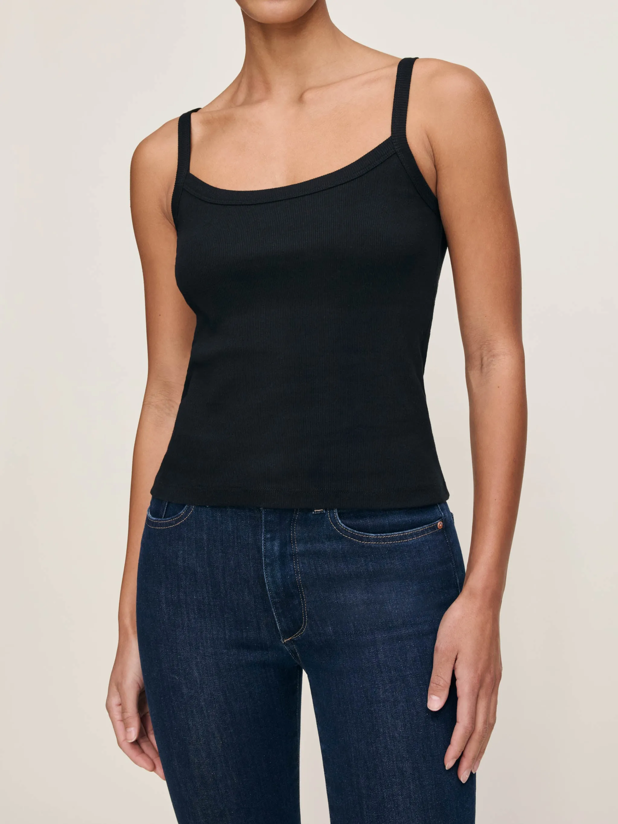 Ribbed Tank | Black sold by DL1961