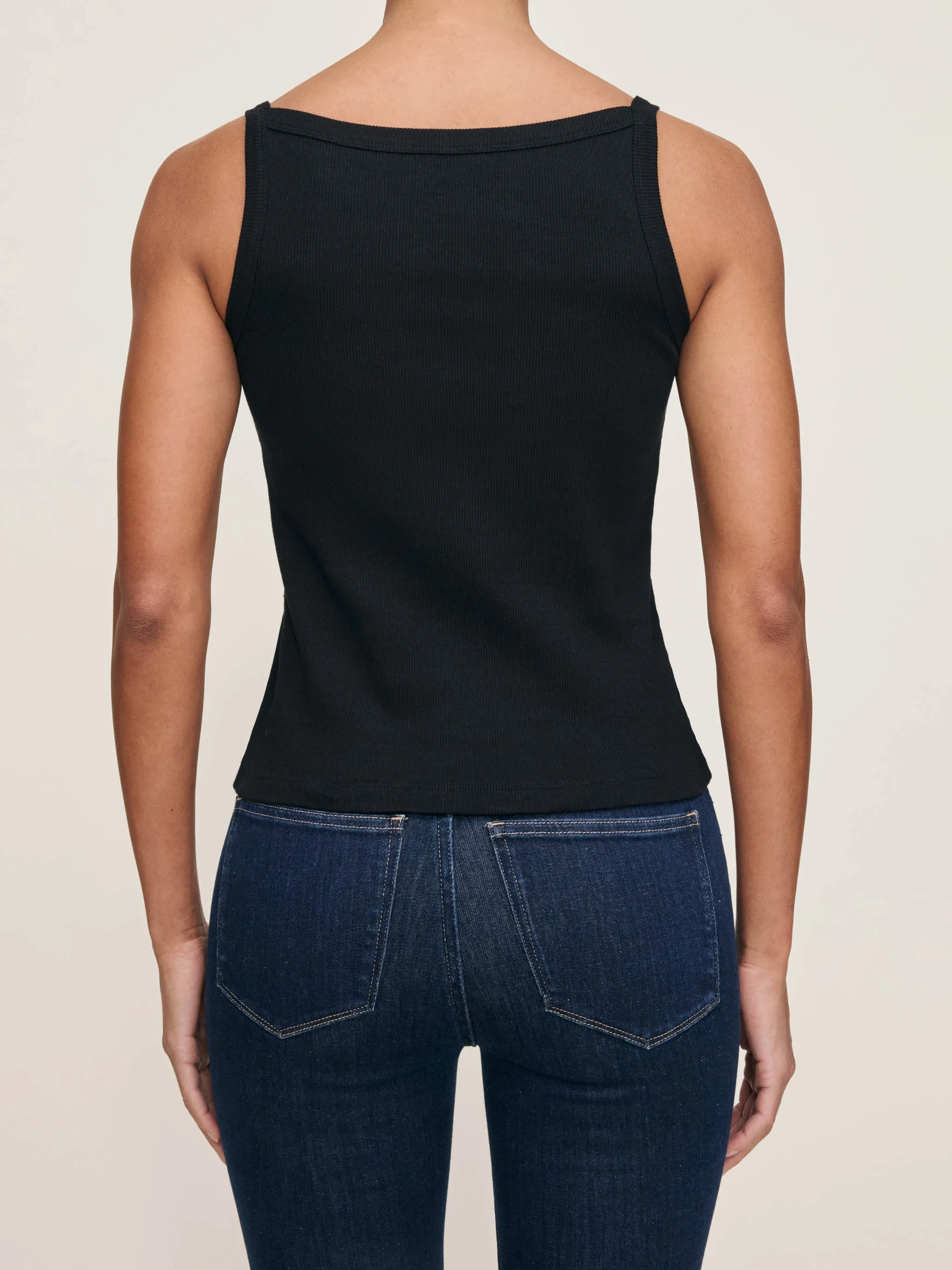 Ribbed Tank | Black sold by DL1961 product image thumbnail 2