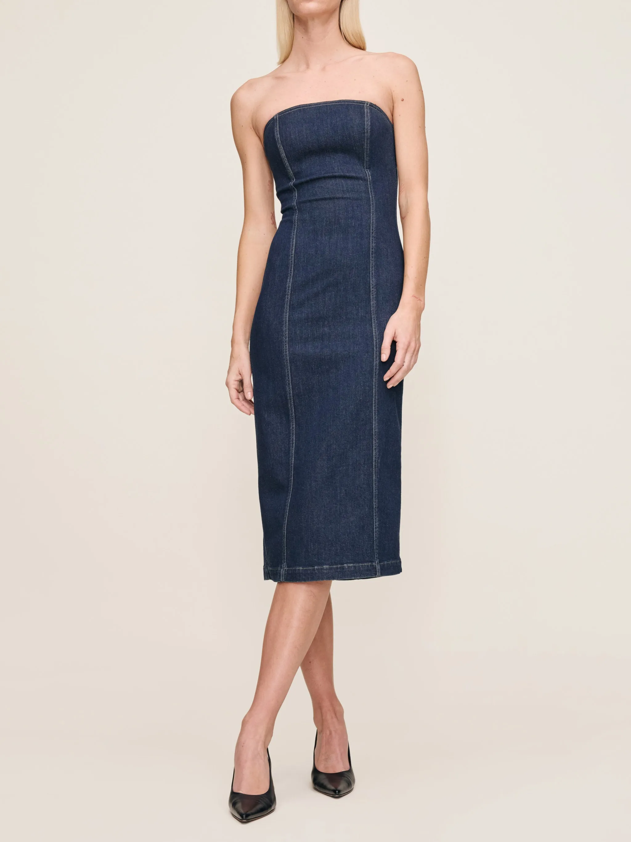 Esme Dress Strapless Midi | Crescent Harbor sold by DL1961 product image thumbnail 2