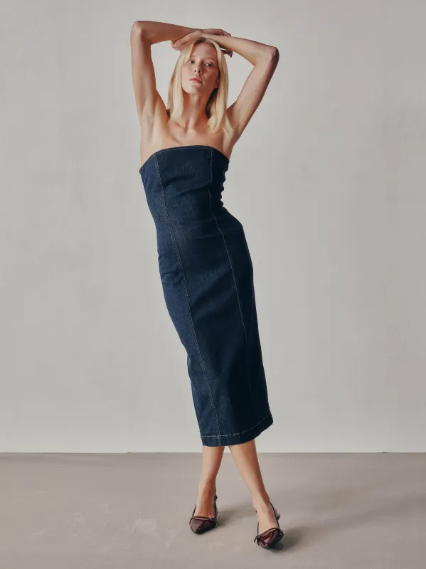 Esme Dress Strapless Midi | Crescent Harbor sold by DL1961