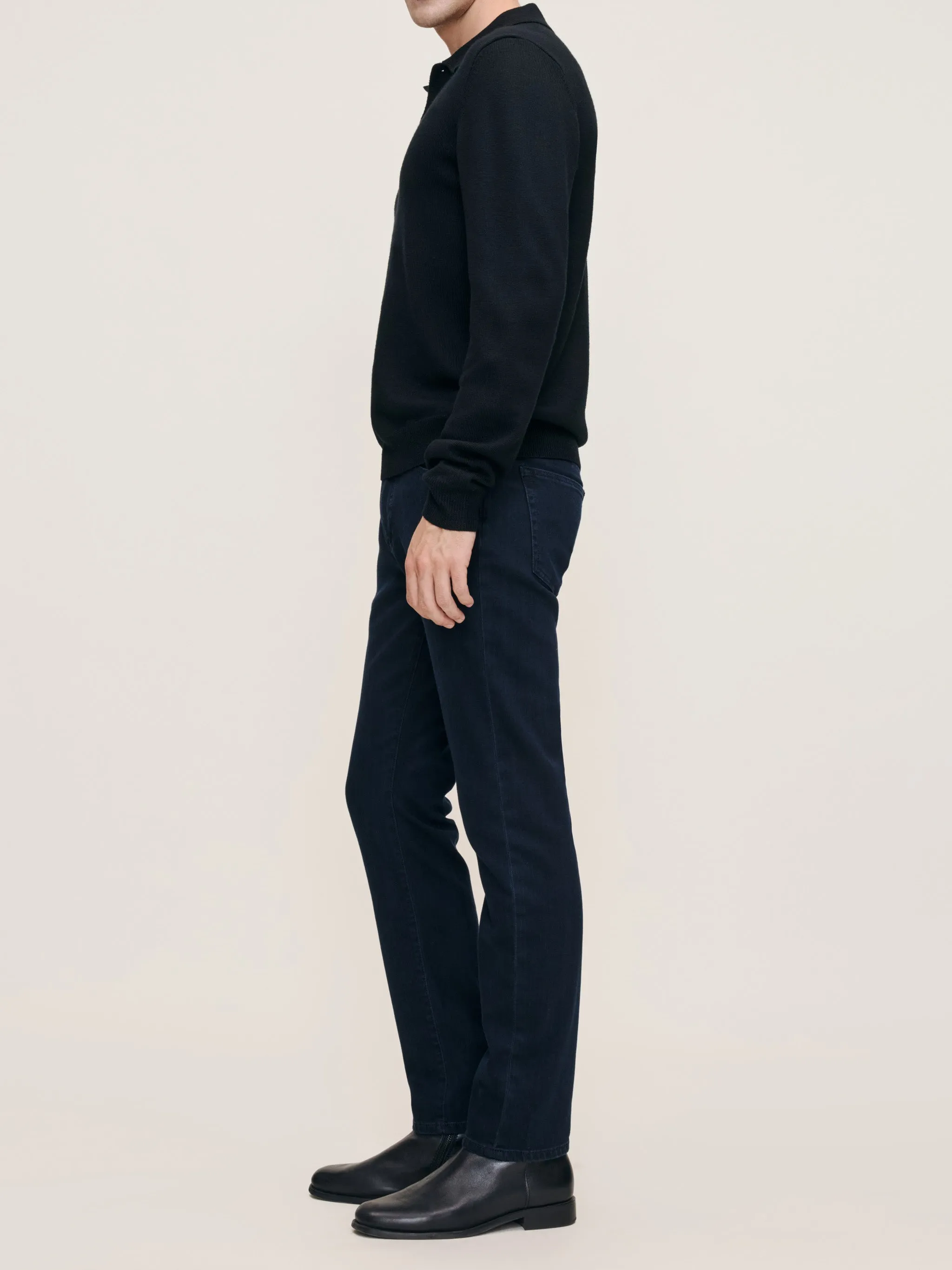 Knit Polo Long Sleeve | Black sold by DL1961 product image thumbnail 4