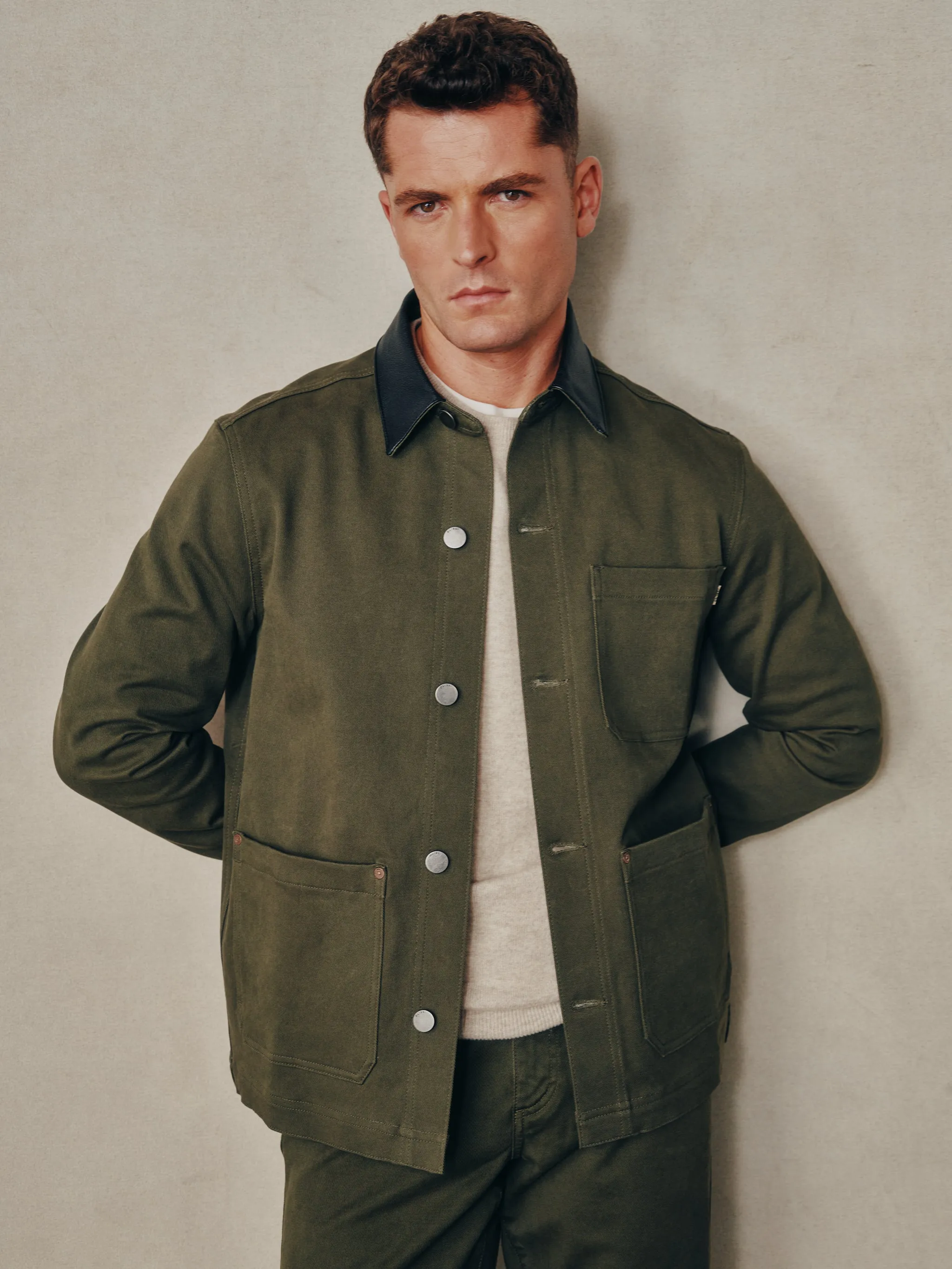Sean Shirt Jacket | Military Green sold by DL1961