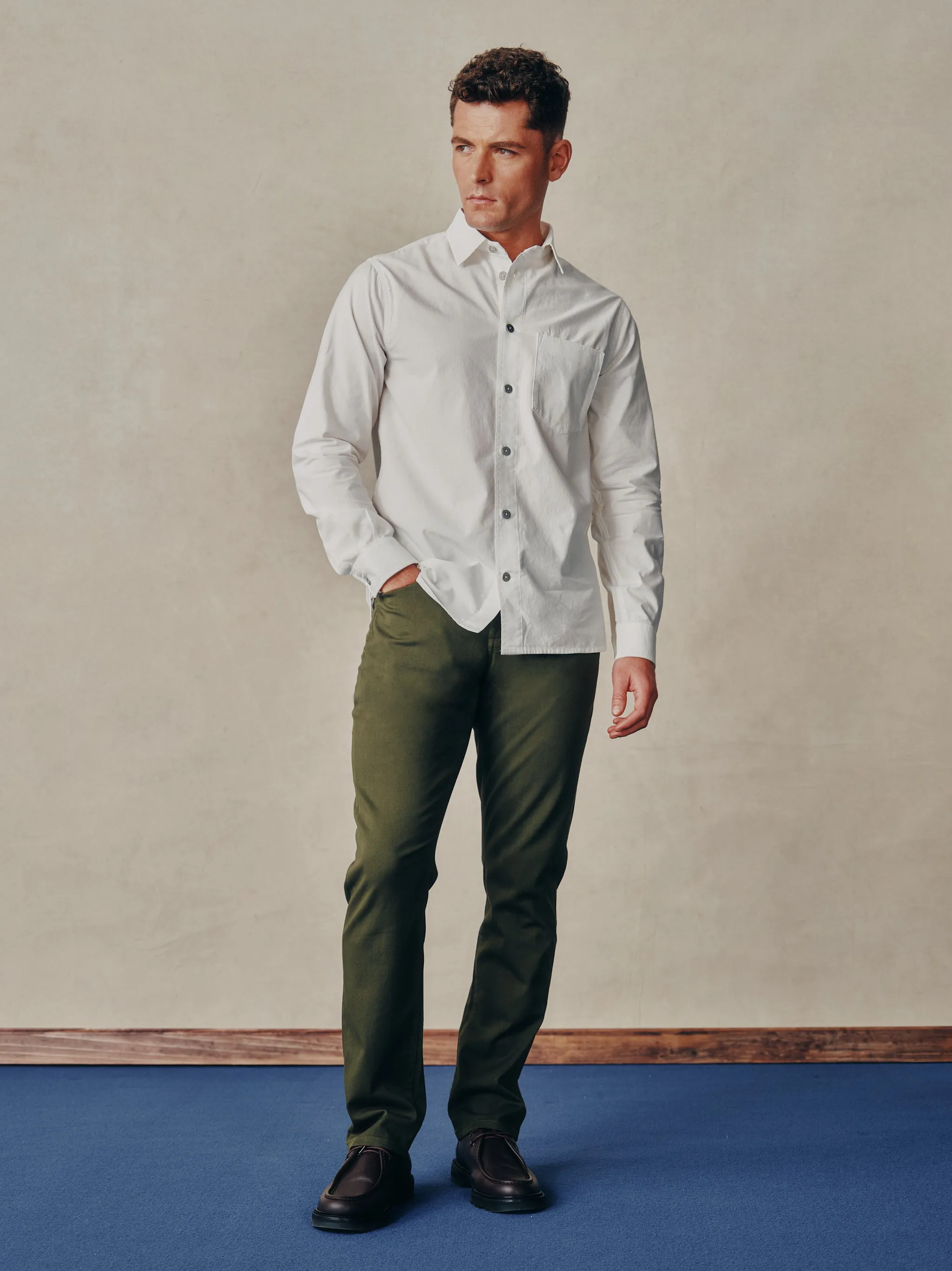 Russell Slim Straight Pants | Forest sold by DL1961