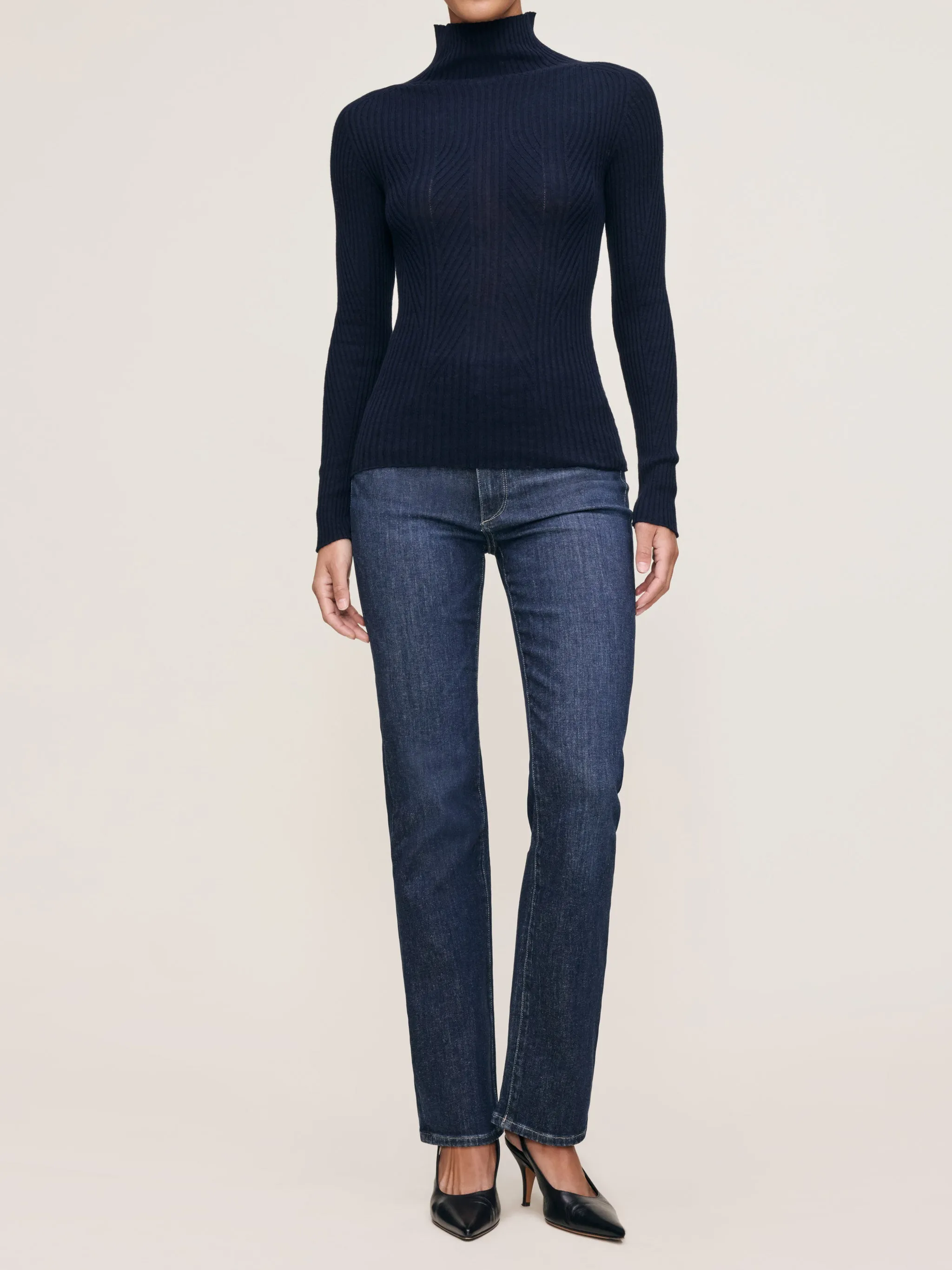 Turtleneck Sweater | Navy sold by DL1961 product image thumbnail 3