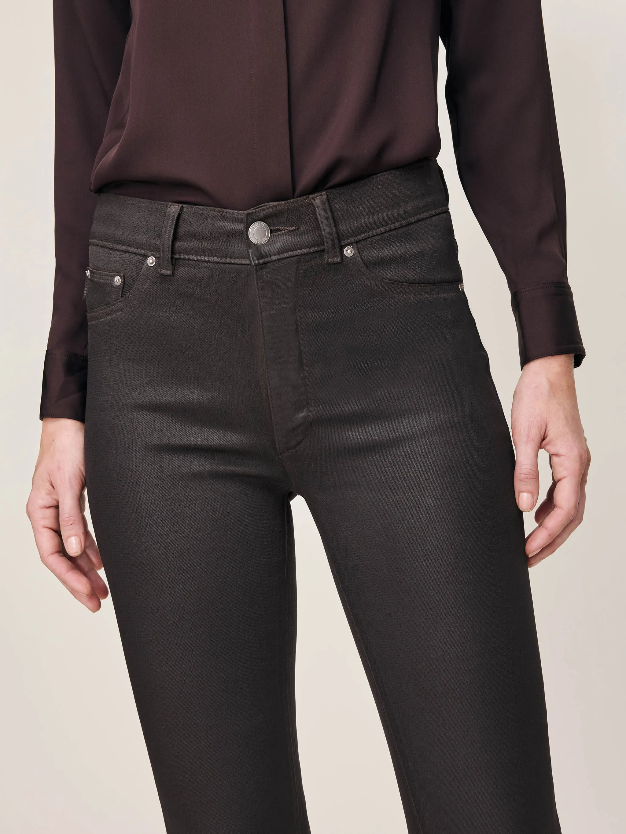 Bridget Boot High Rise Instasculpt™ 33" Jeans | Chocolate Coated sold by DL1961 product image thumbnail 4