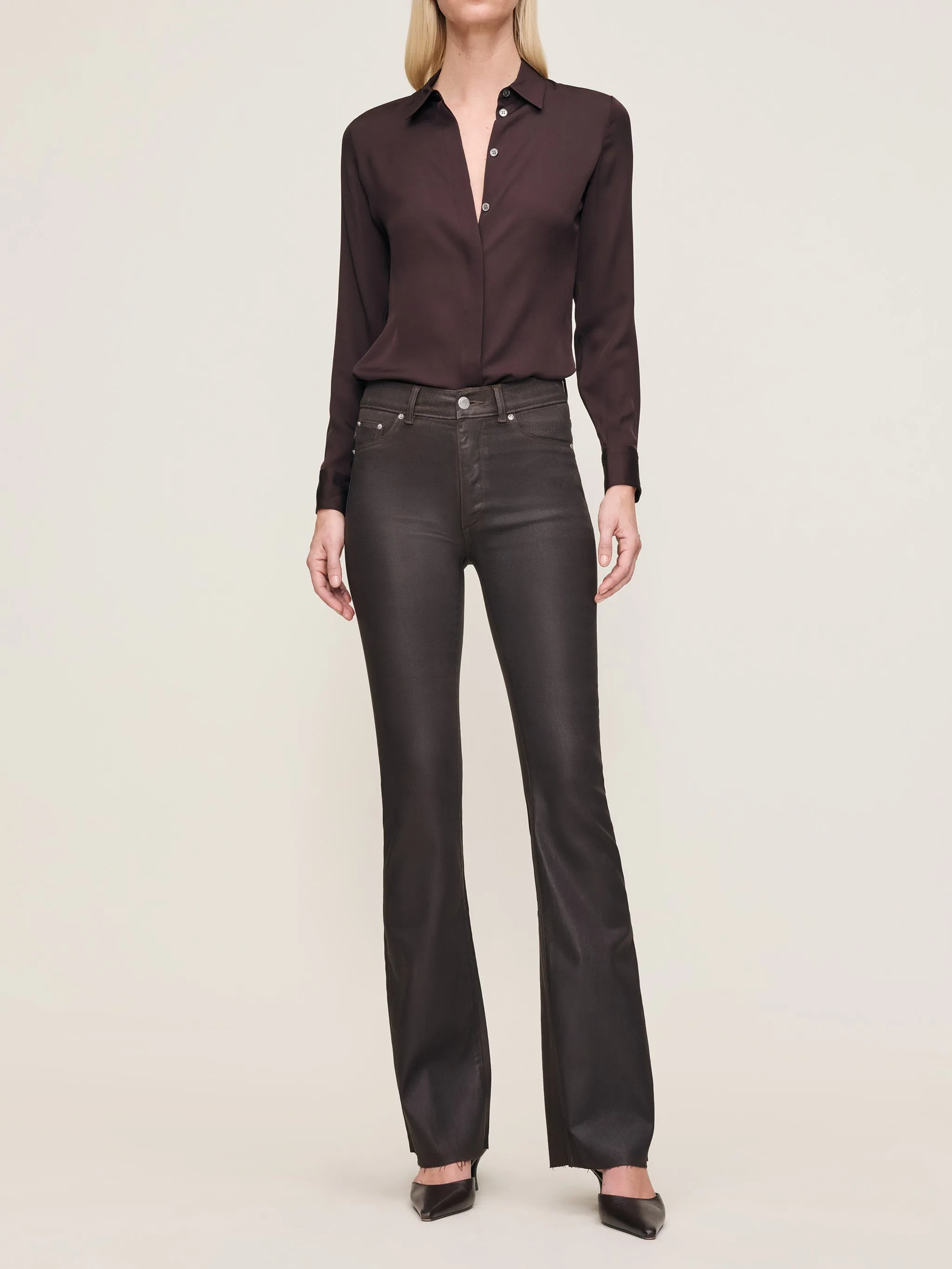 Bridget Boot High Rise Instasculpt™ 33" Jeans | Chocolate Coated sold by DL1961