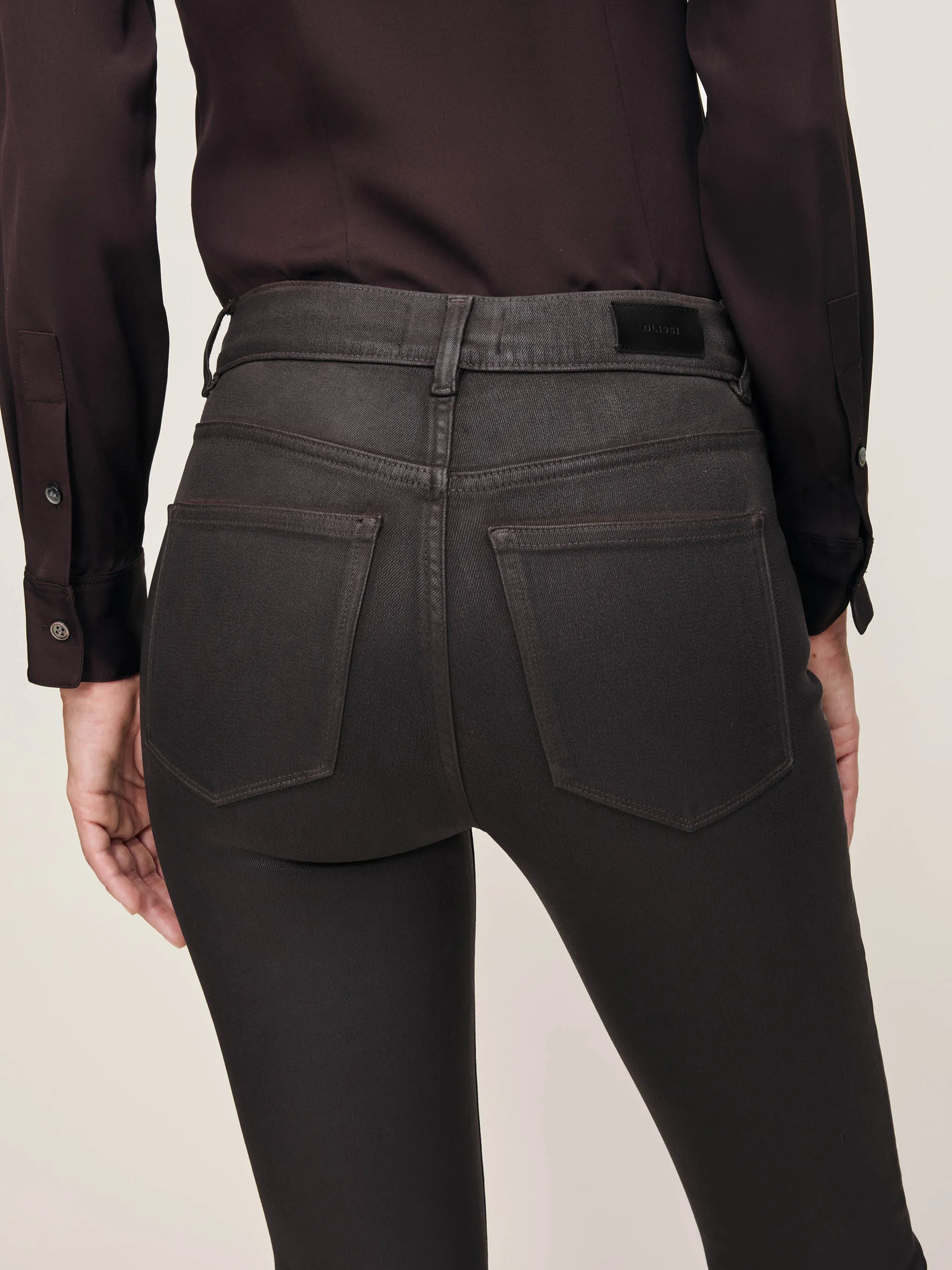 Bridget Boot High Rise Instasculpt™ 33" Jeans | Chocolate Coated sold by DL1961 product image thumbnail 5