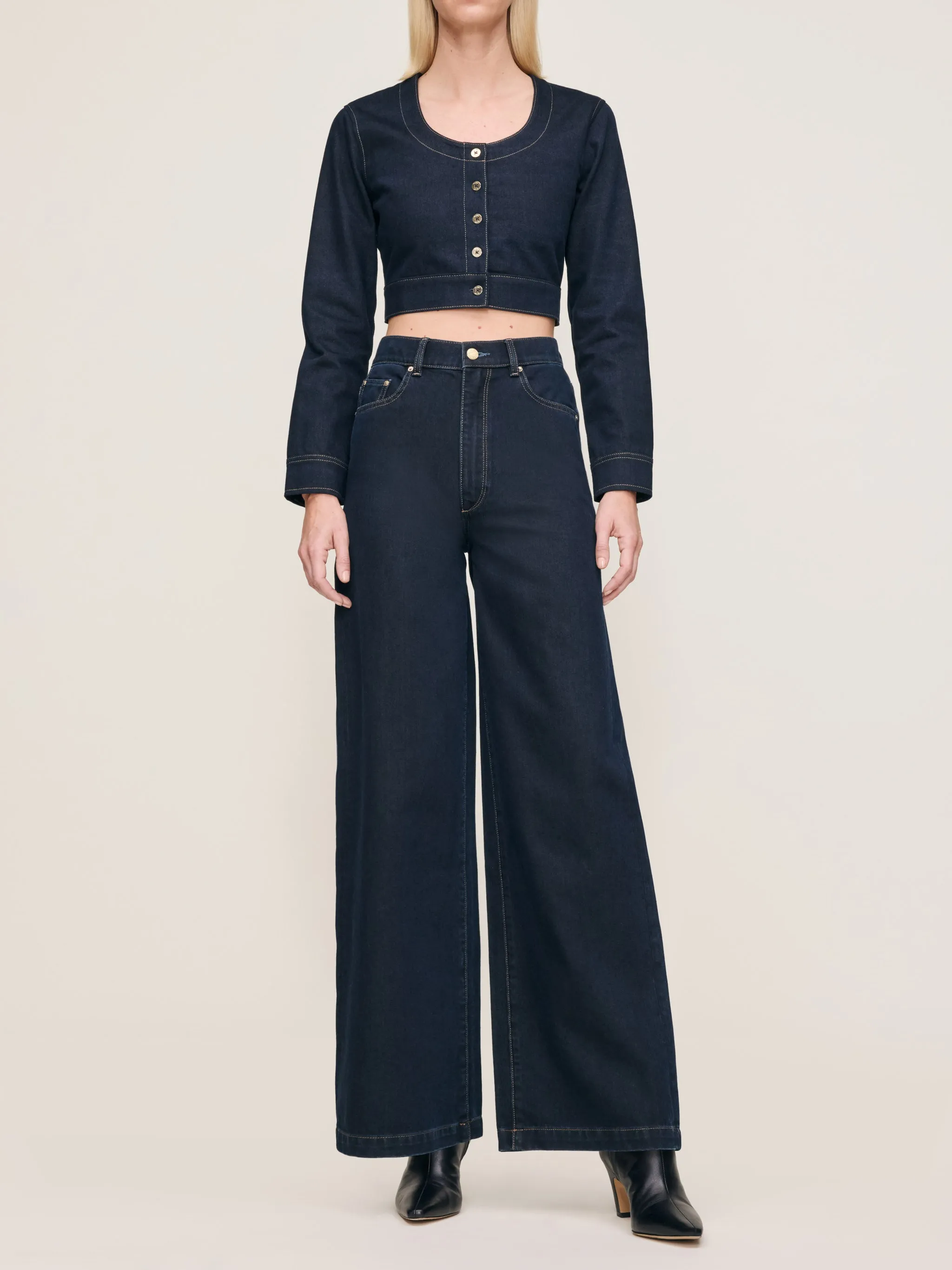 Hepburn Wide Leg High Rise 32" Jeans | Ventura sold by DL1961 product image thumbnail 2