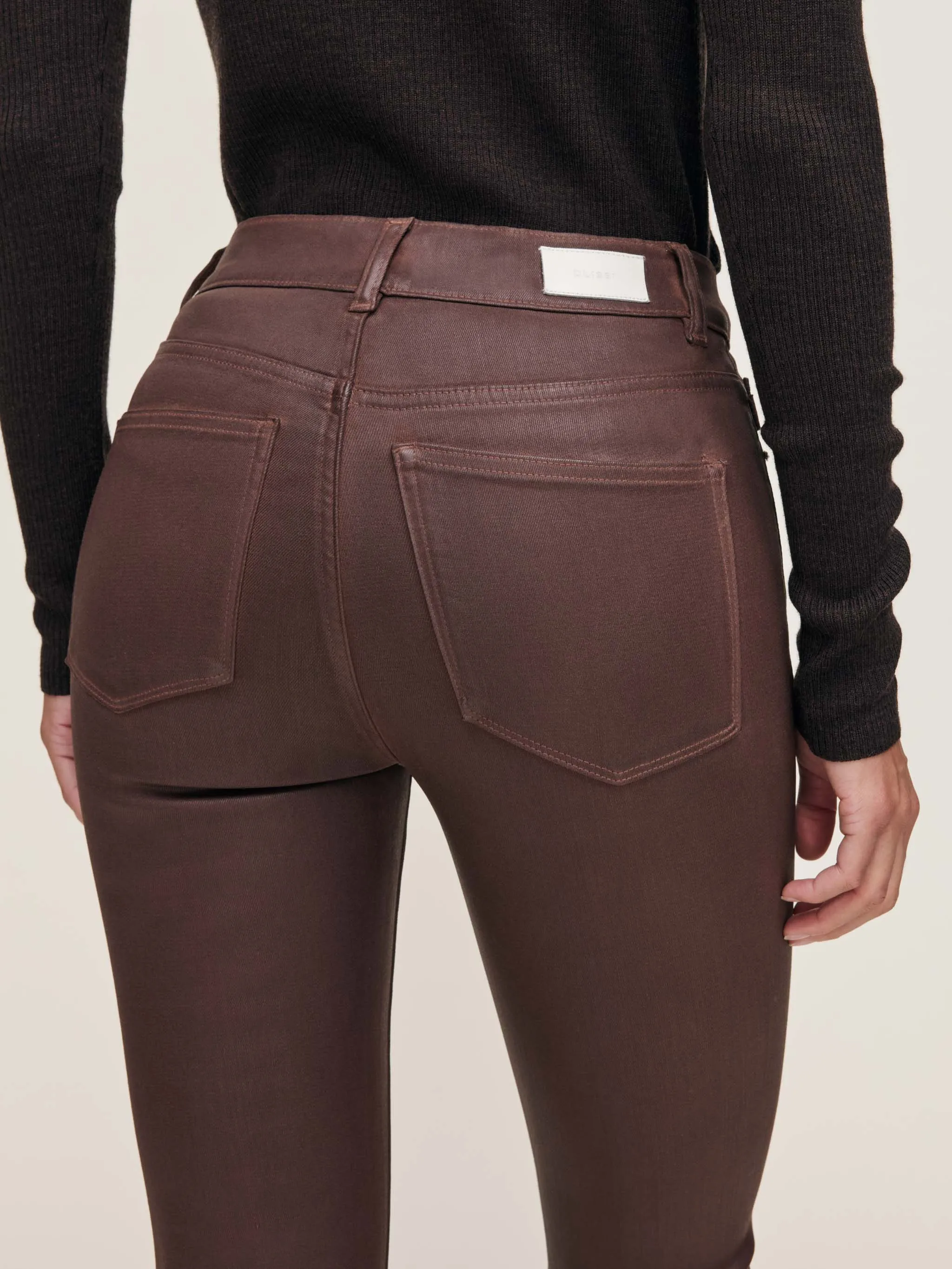 Bridget Boot High Rise Instasculpt™ Crop Jeans | Toffee Coated sold by DL1961 product image thumbnail 5