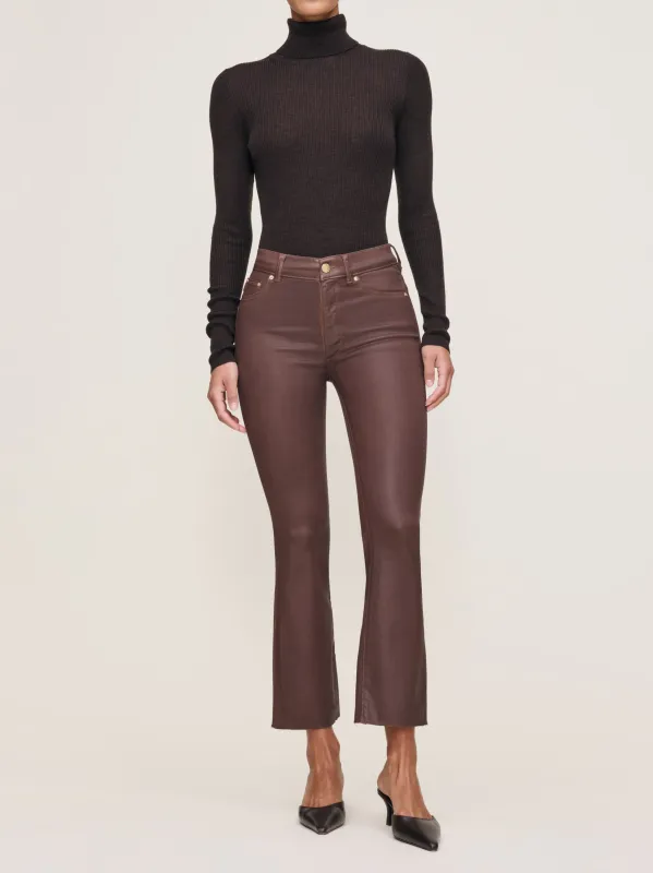 Bridget Boot High Rise Instasculpt™ Crop Jeans | Toffee Coated sold by DL1961