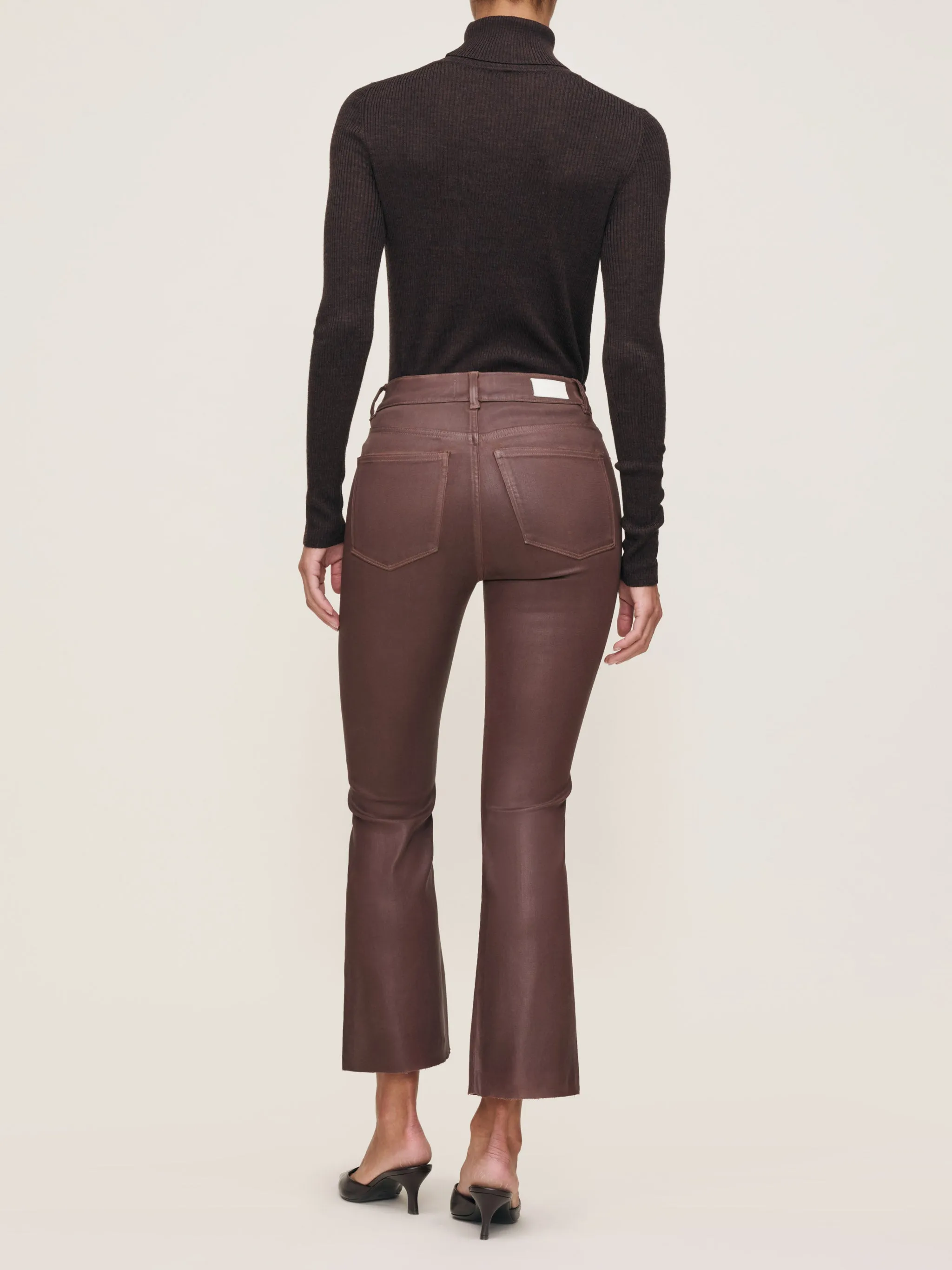 Bridget Boot High Rise Instasculpt™ Crop Jeans | Toffee Coated sold by DL1961 product image thumbnail 3