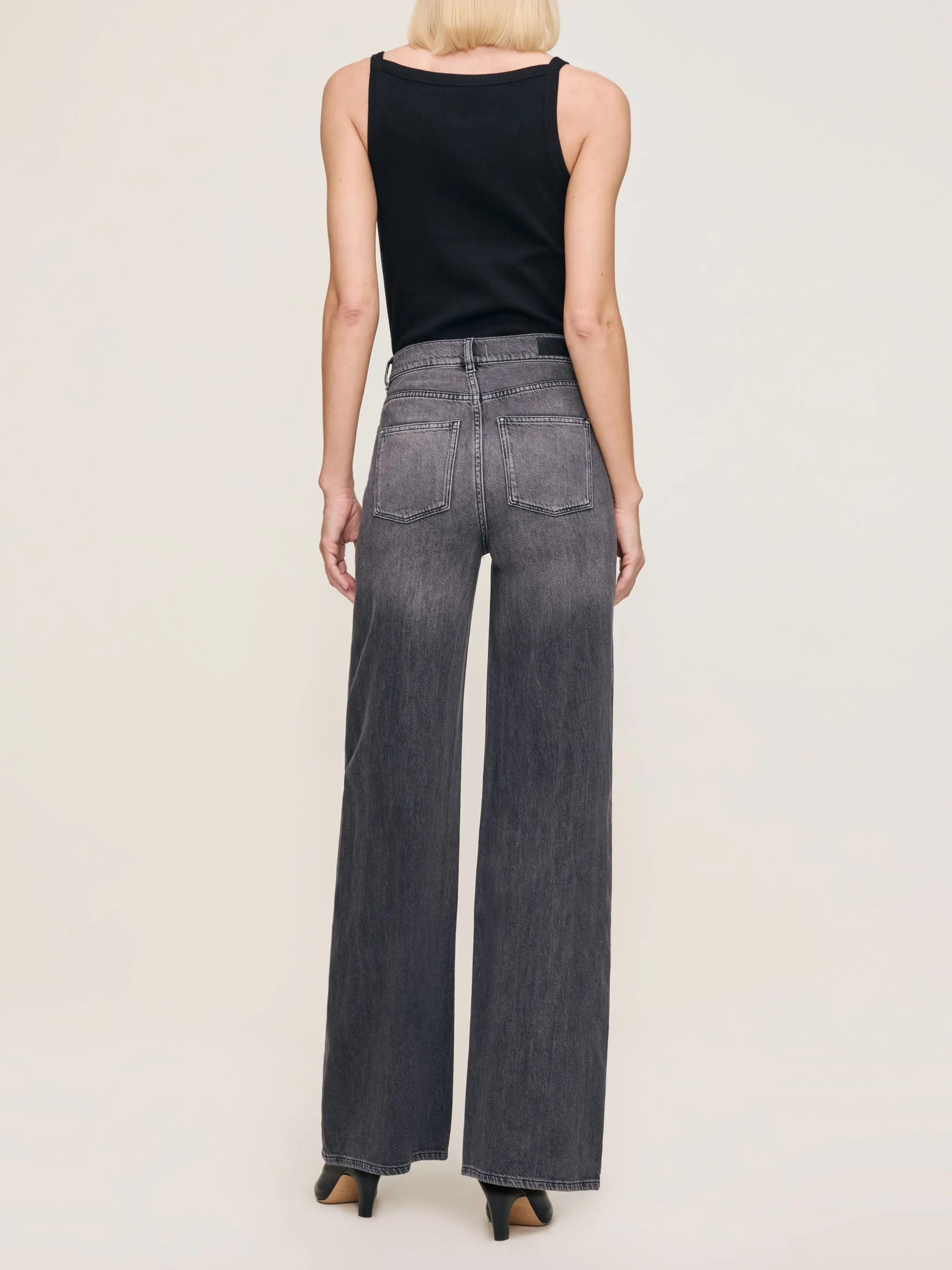 Hepburn Wide Leg High Rise 32" Jeans | Nightshade Aura sold by DL1961 product image thumbnail 4