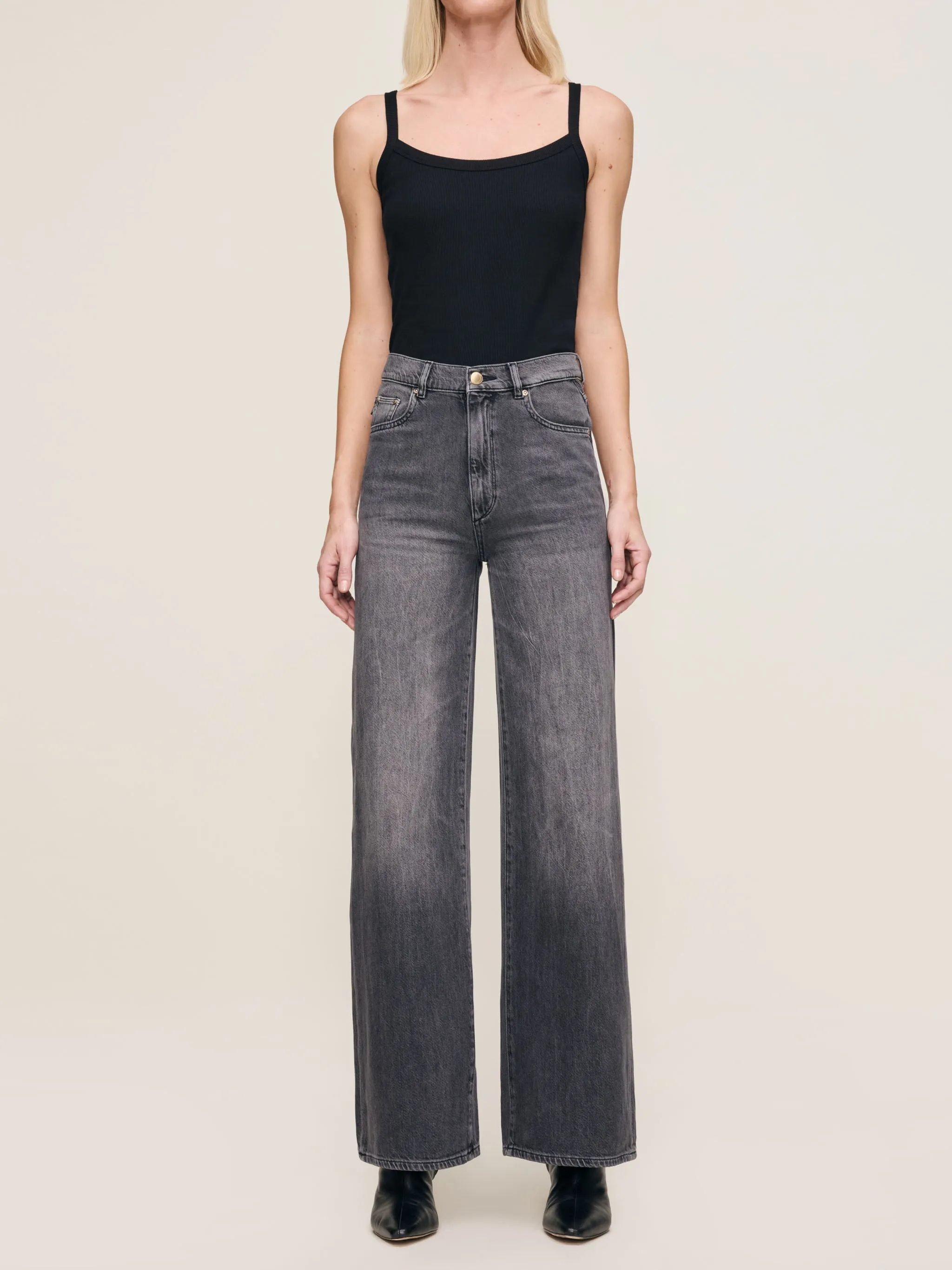 Hepburn Wide Leg High Rise 32" Jeans | Nightshade Aura sold by DL1961 product image thumbnail 2