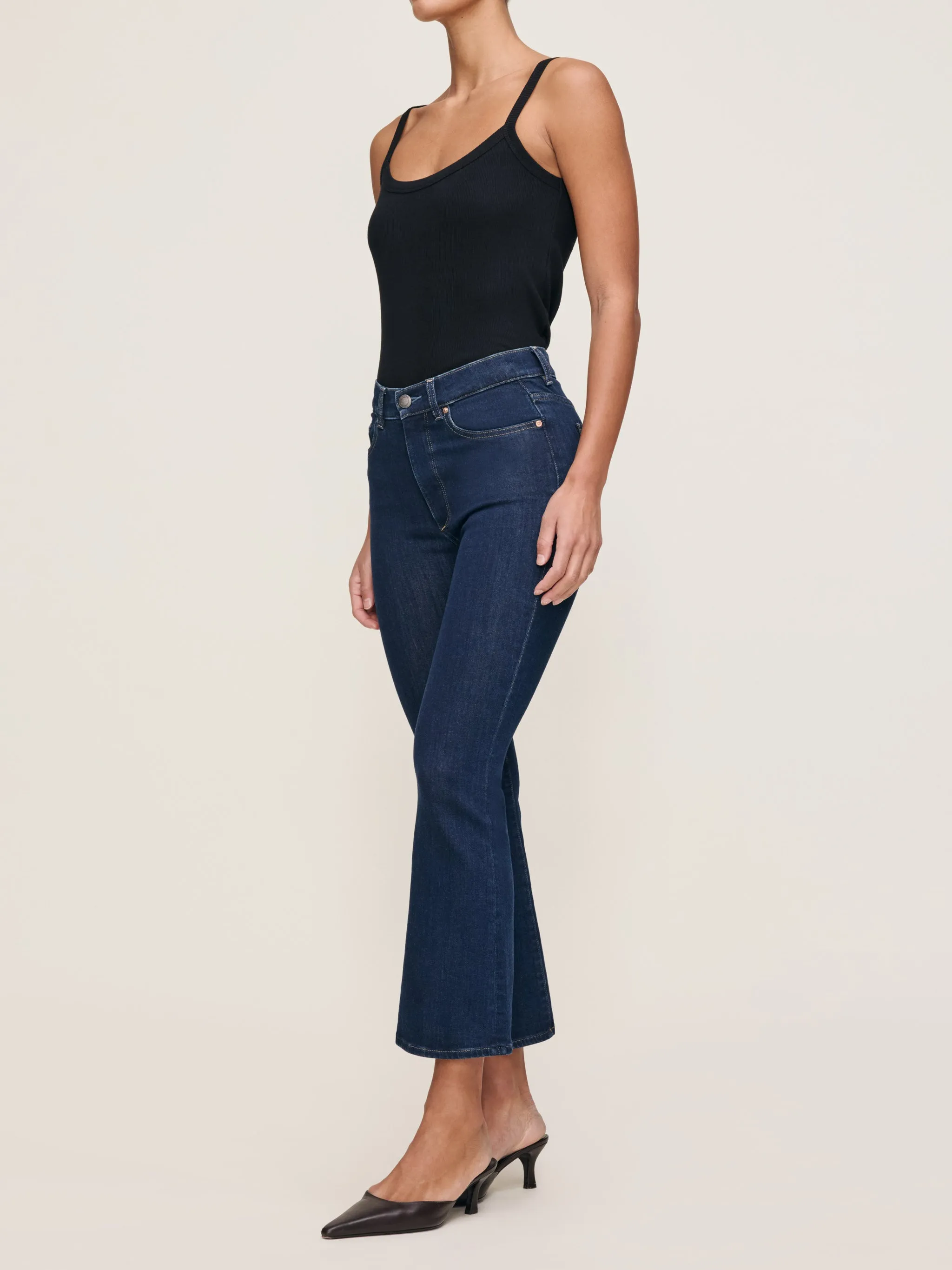 Bridget Boot High Rise Instasculpt™ Crop Jeans | Lunar Sky sold by DL1961 product image thumbnail 2