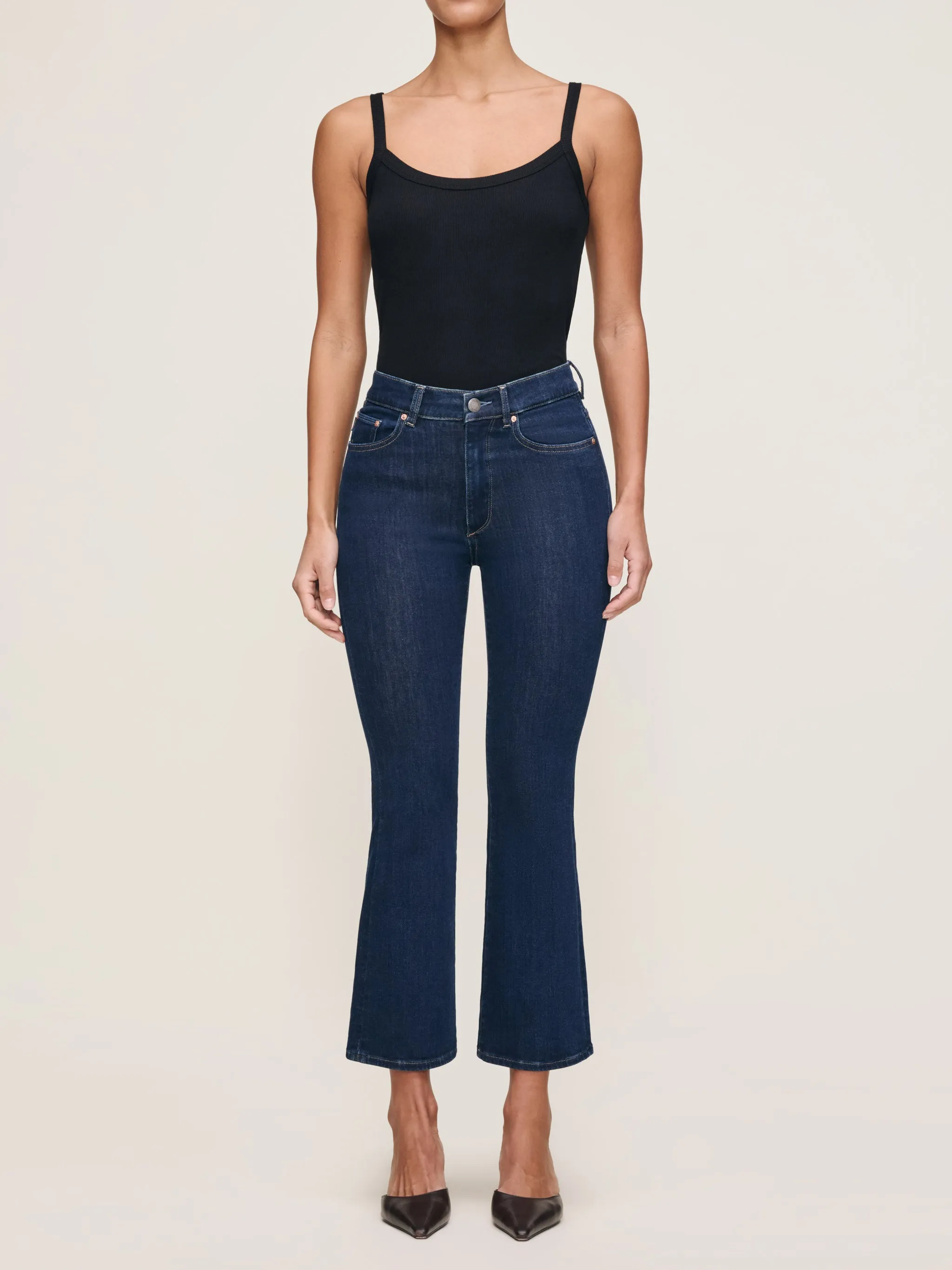 Bridget Boot High Rise Instasculpt™ Crop Jeans | Lunar Sky sold by DL1961 product image thumbnail 4