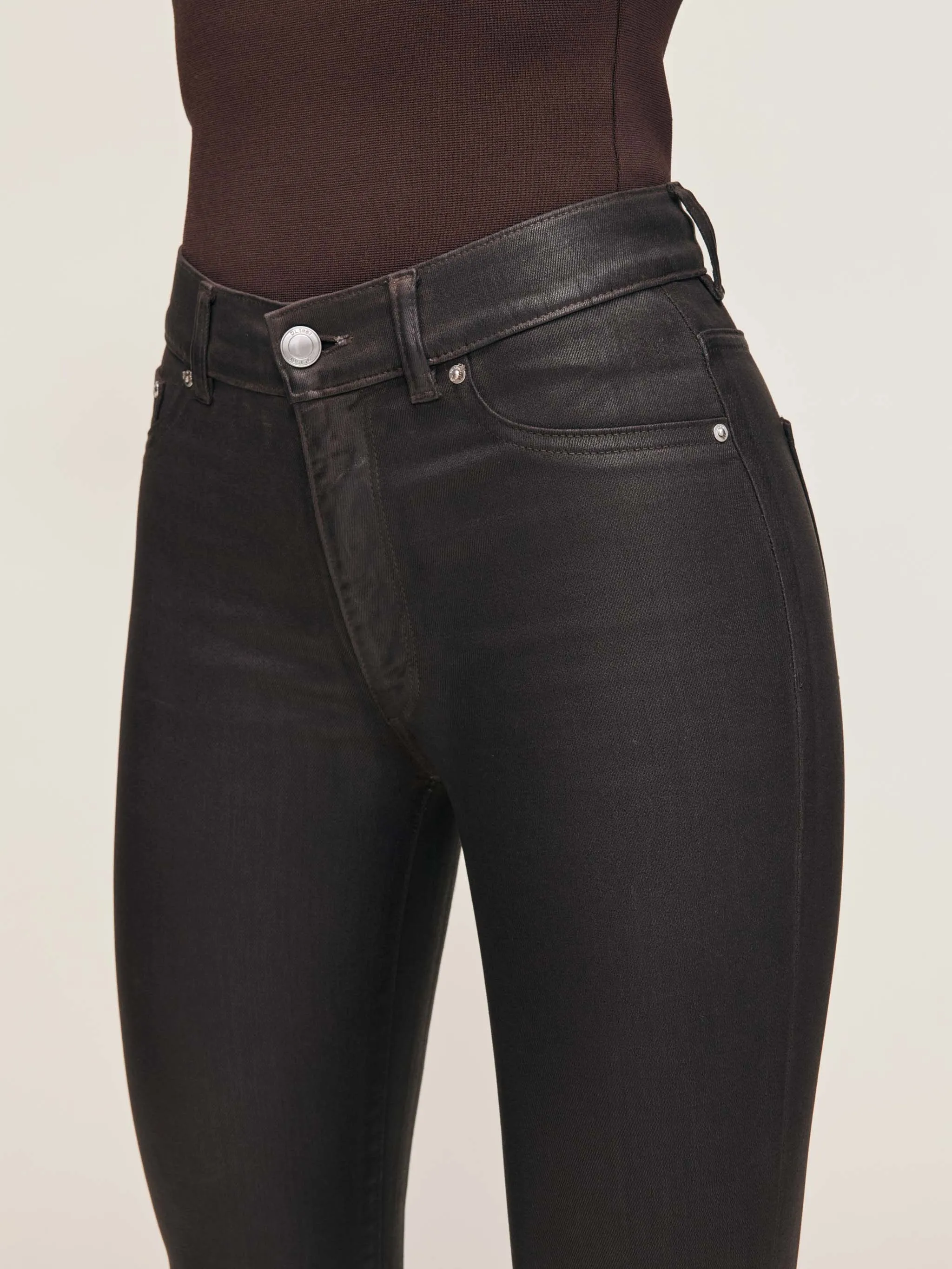 Bridget Boot High Rise Instasculpt™ Crop Jeans | Chocolate Coated sold by DL1961 product image thumbnail 5