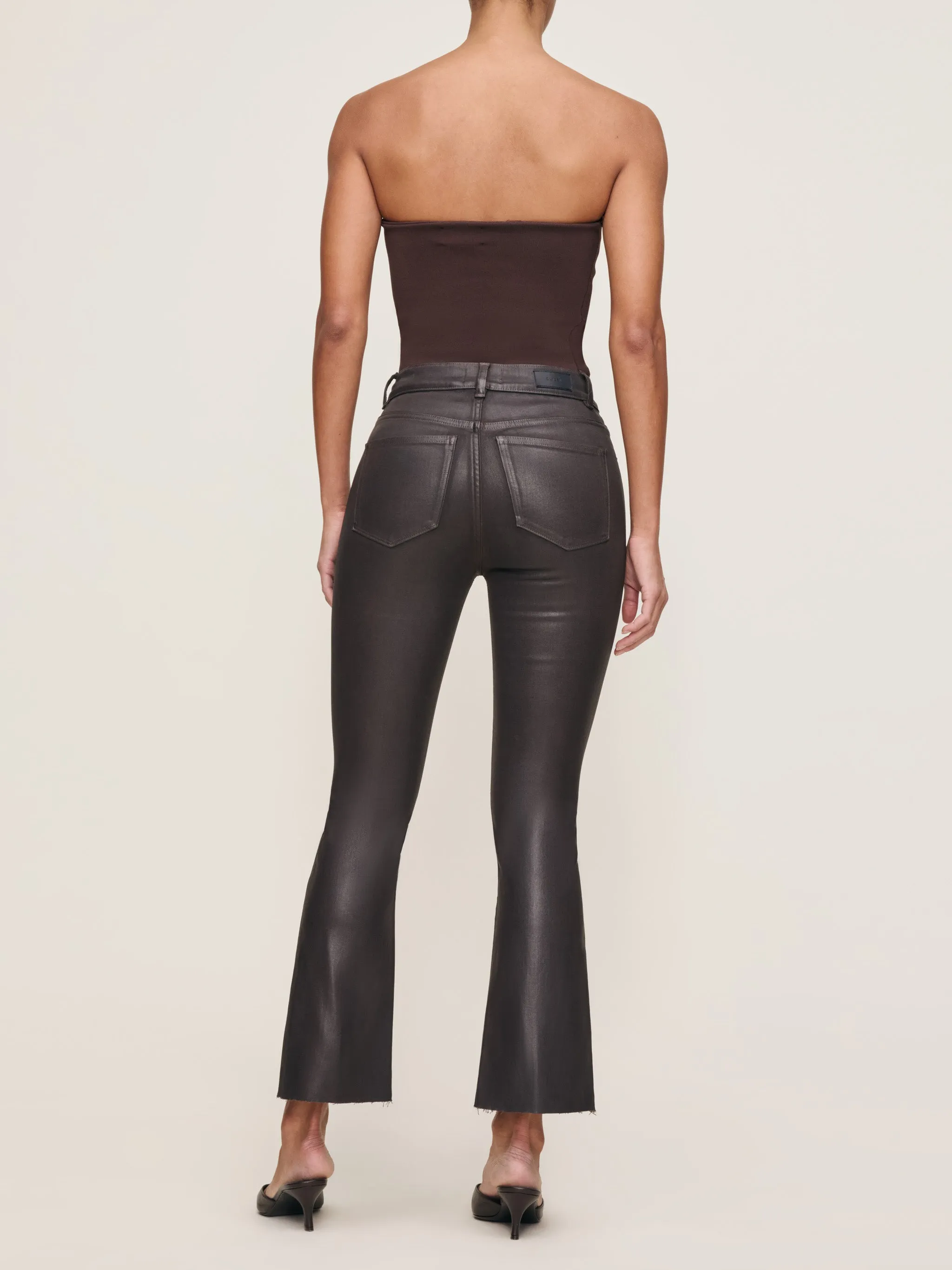 Bridget Boot High Rise Instasculpt™ Crop Jeans | Chocolate Coated sold by DL1961 product image thumbnail 3