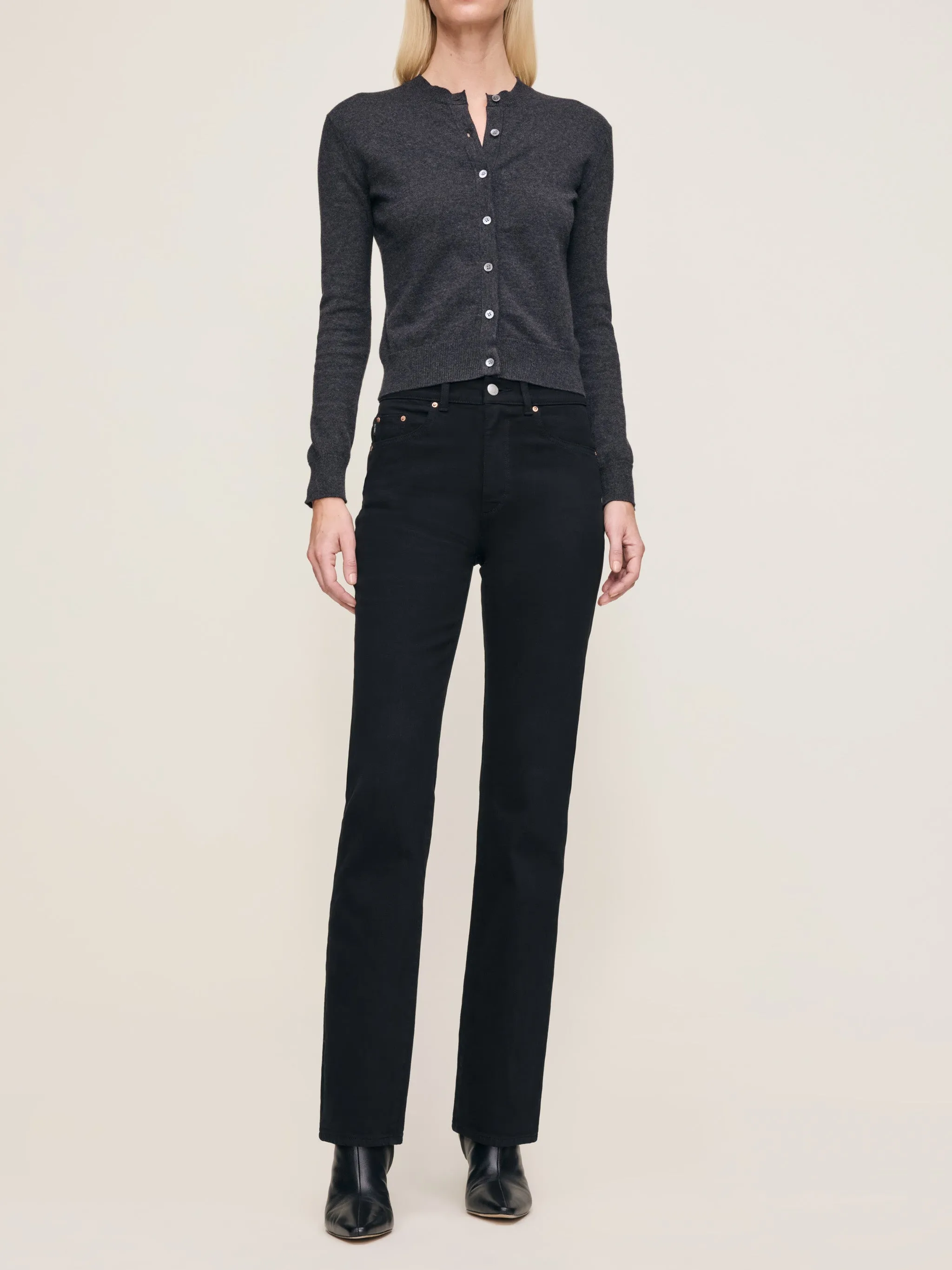 Patti Straight High Rise 31" Jeans | Black sold by DL1961