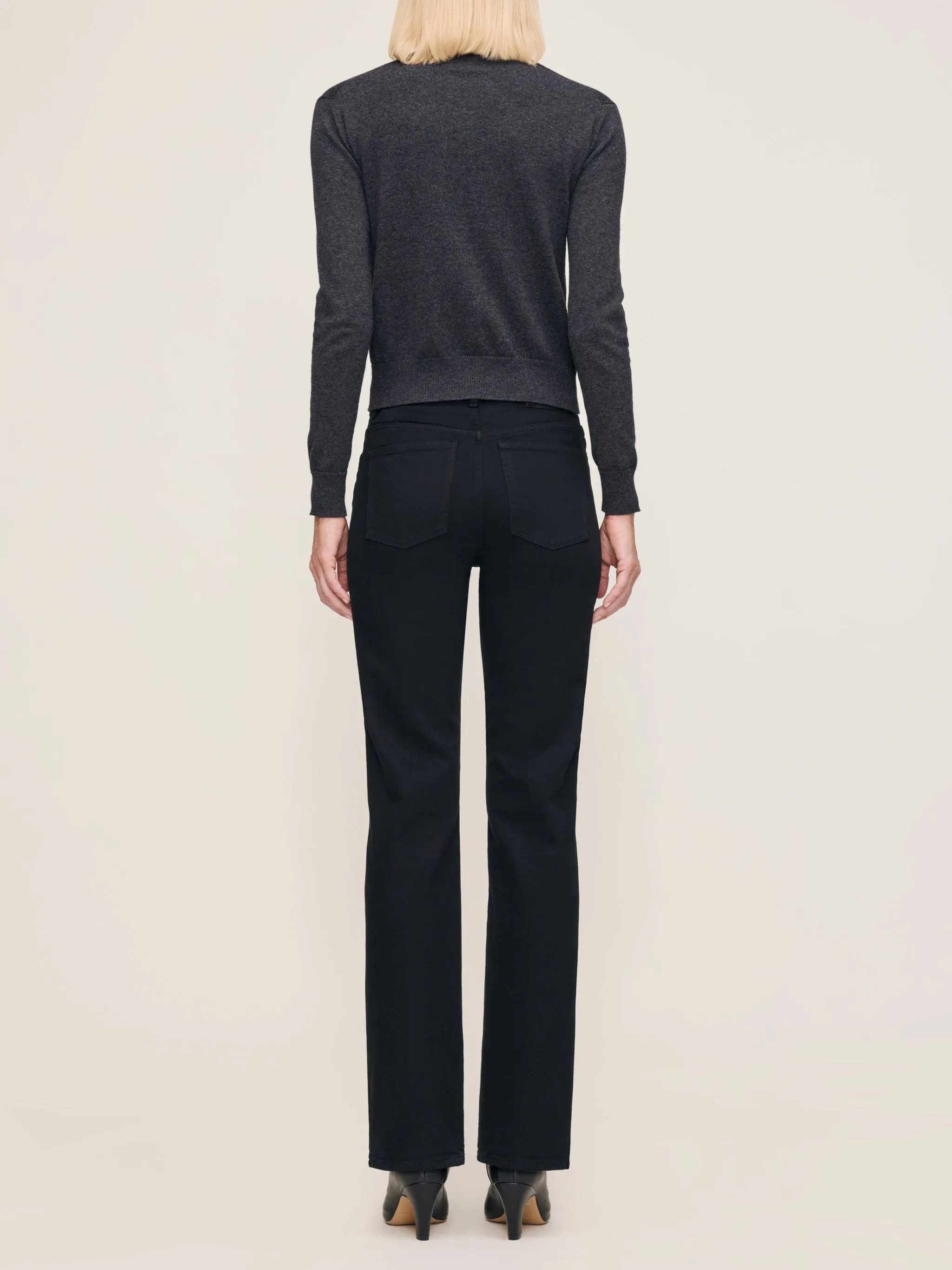 Patti Straight High Rise 31" Jeans | Black sold by DL1961 product image thumbnail 3