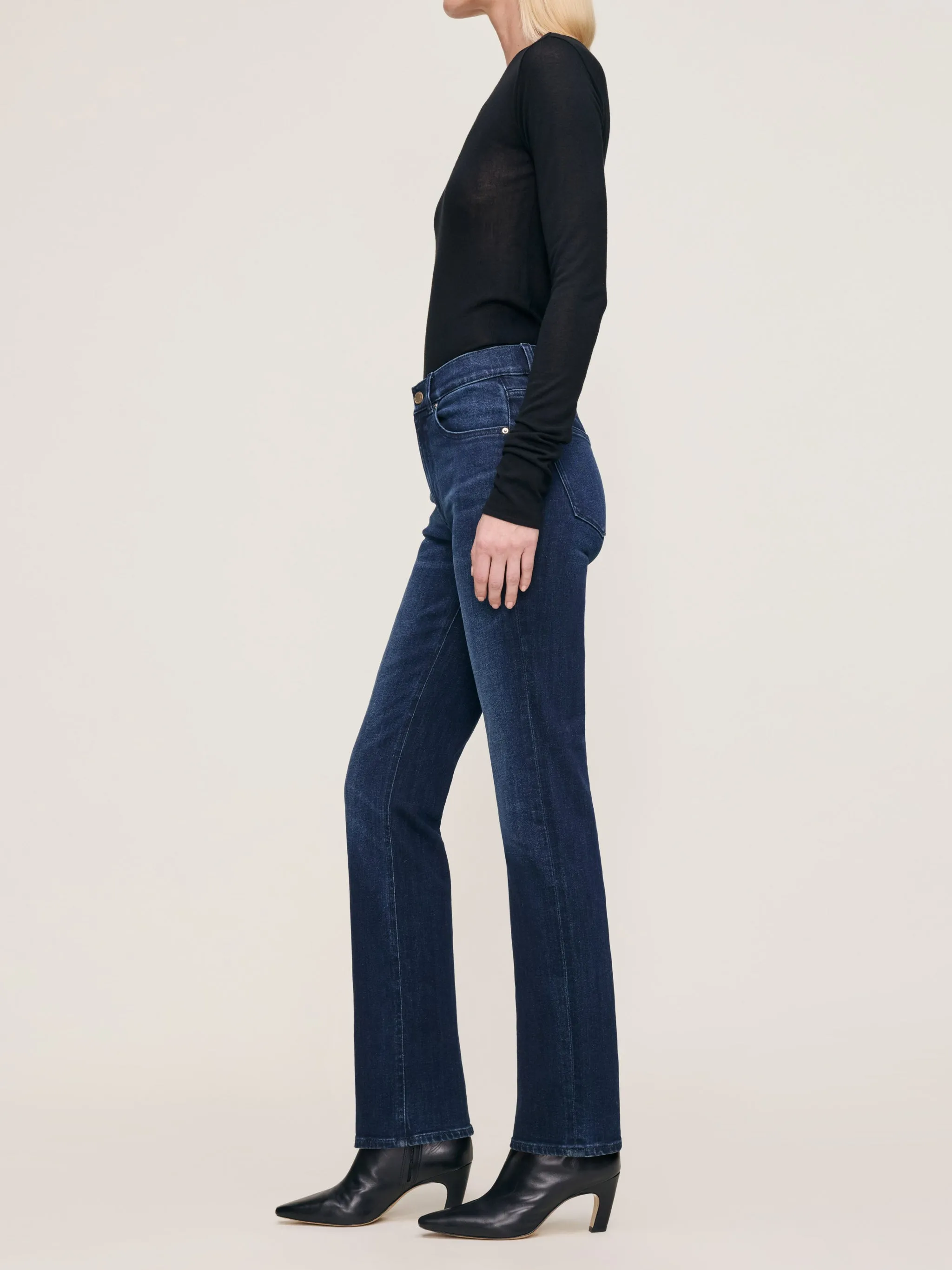 Patti Straight High Rise 31" Jeans | Blue Cave sold by DL1961 product image thumbnail 3