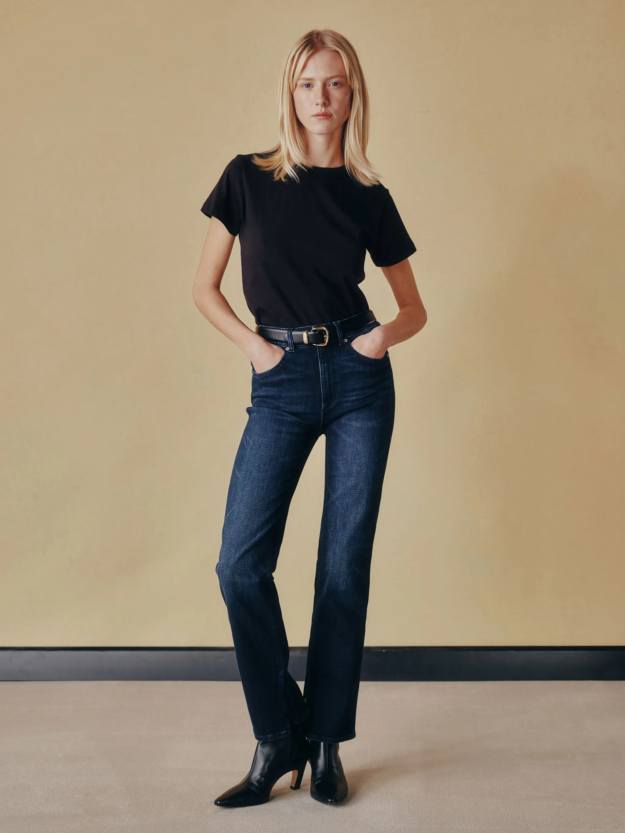 Patti Straight High Rise 31" Jeans | Blue Cave sold by DL1961