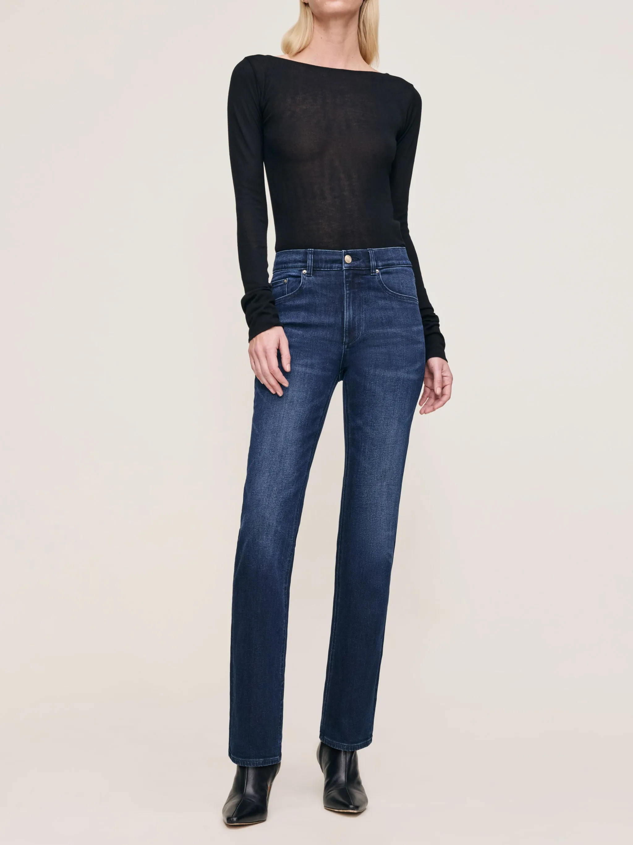Patti Straight High Rise 31" Jeans | Blue Cave sold by DL1961 product image thumbnail 2