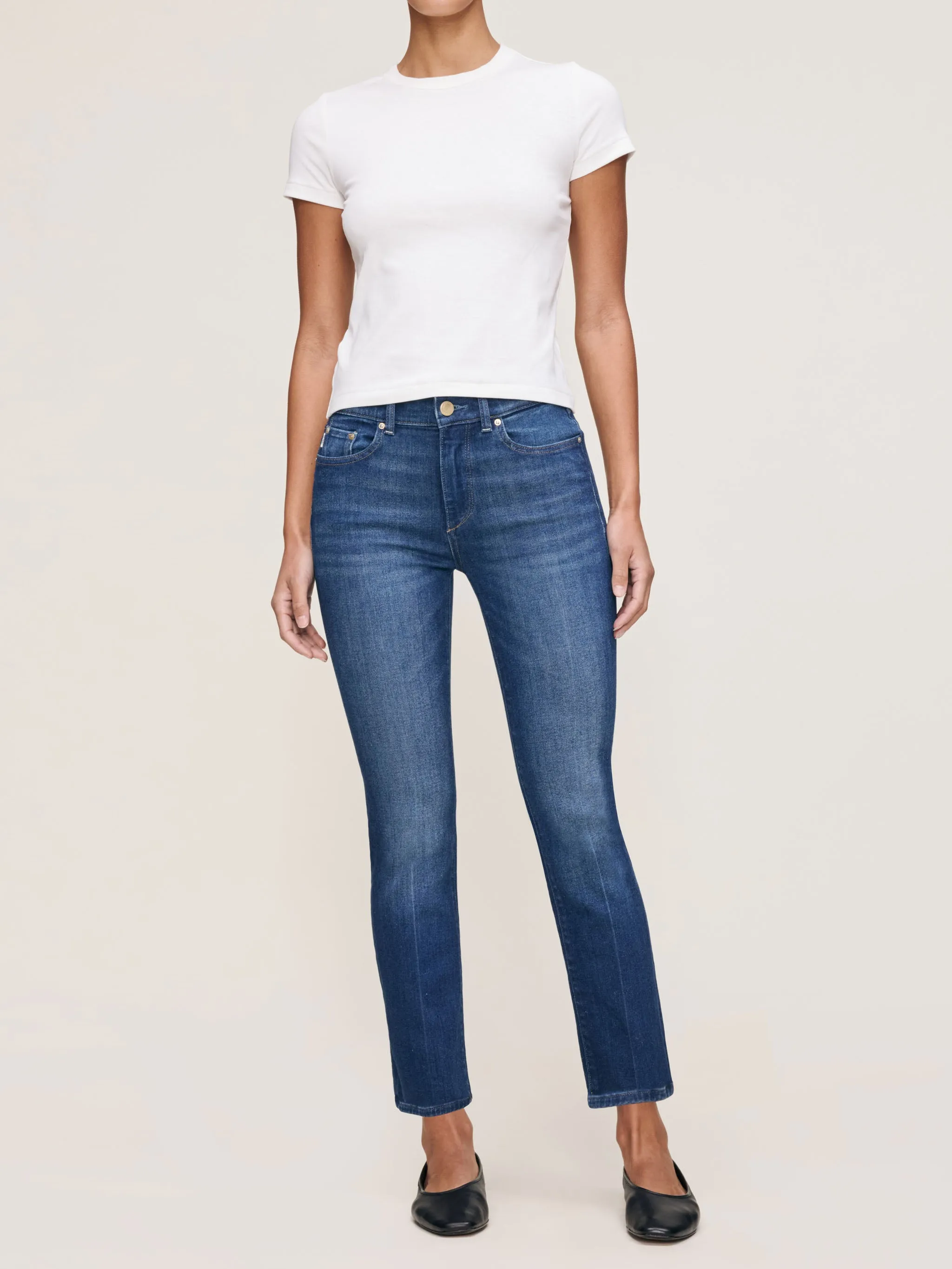 Mara Straight Mid Rise Instasculpt™ Ankle Jeans | Santa Monica sold by DL1961 product image thumbnail 2
