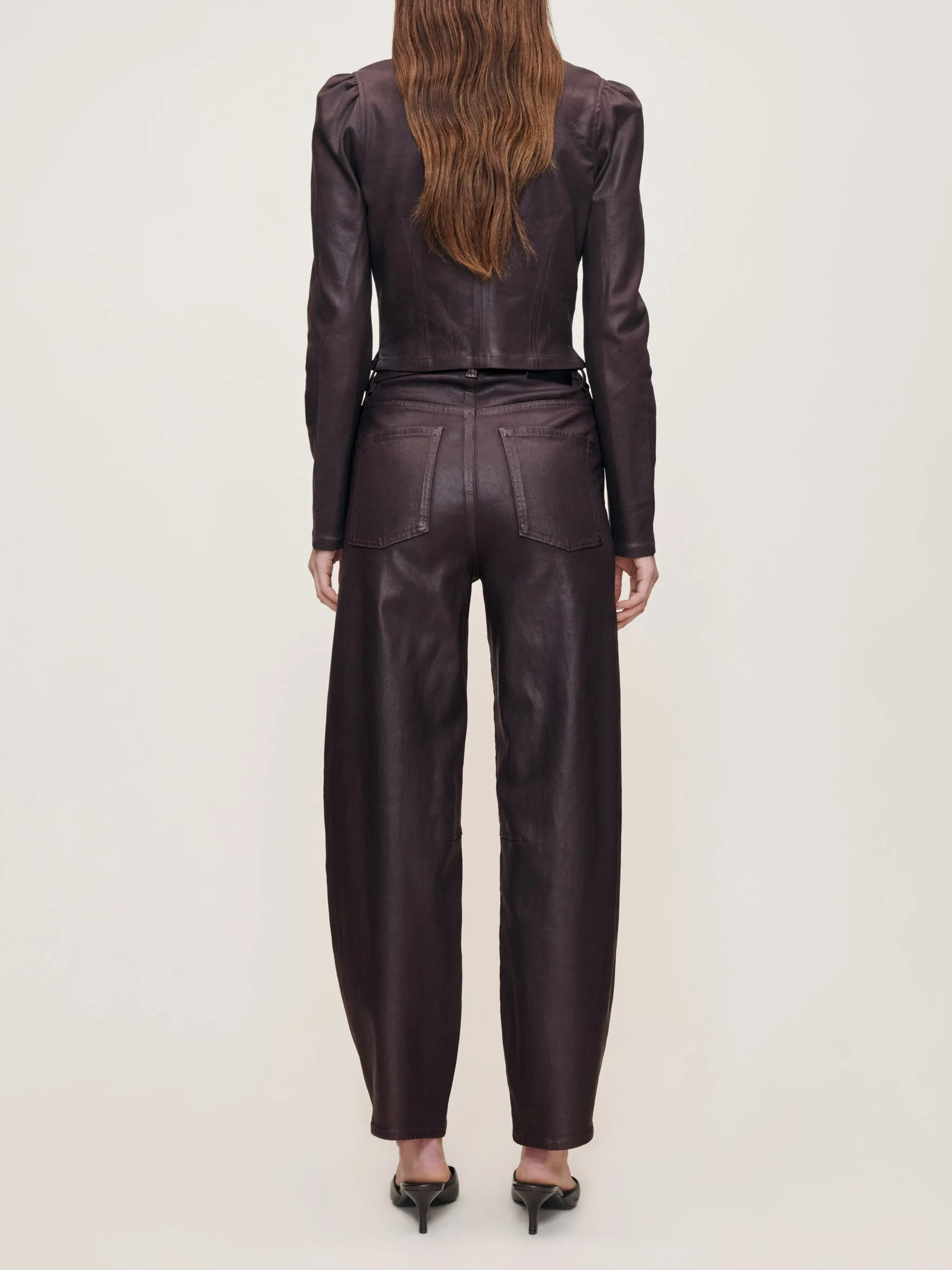 Miro Barrel High Rise 28" Jeans | Cocoa Coated sold by DL1961 product image thumbnail 4