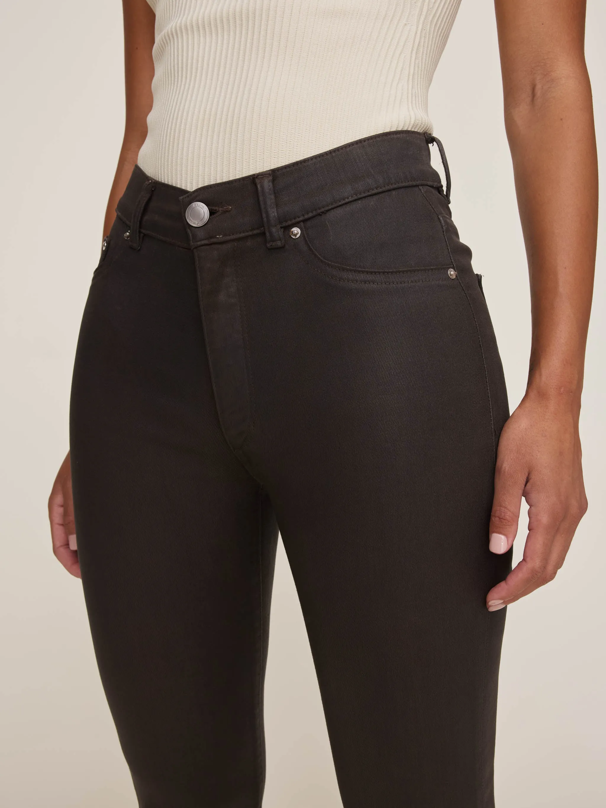 Bridget Boot Petite HIgh Rise Instasculpt™ 25" Jeans | Chocolate Coated sold by DL1961 product image thumbnail 4