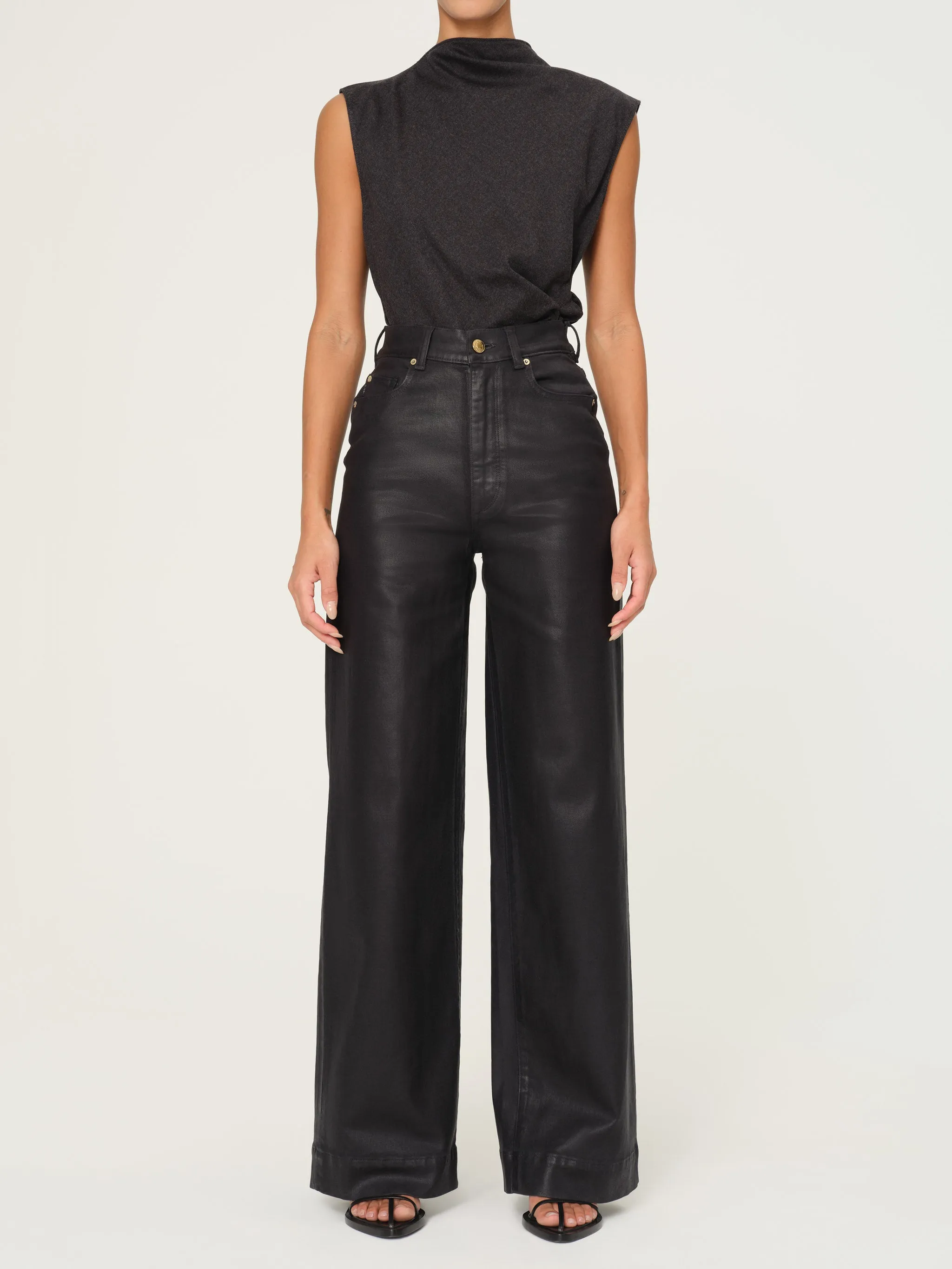 Hepburn Wide Leg High Rise 32" Jeans | Glazed Blueberry sold by DL1961