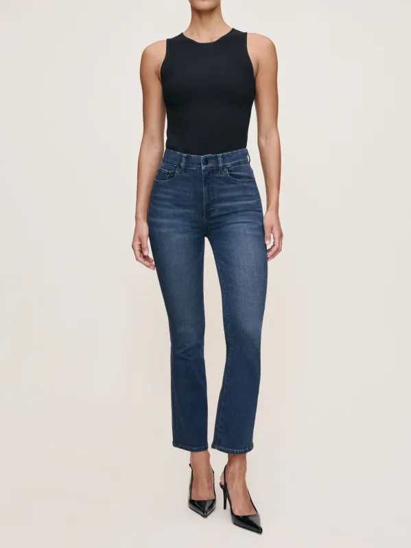Bridget Boot High Rise Instasculpt™ Crop Jeans | Dark Indigo sold by DL1961