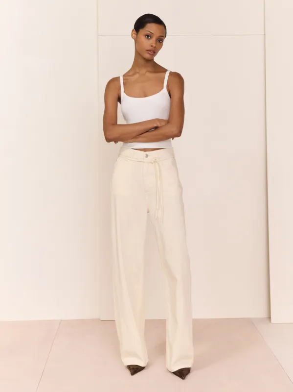 Casie Relaxed Wide Leg 31" Jeans | Crema sold by DL1961