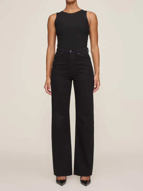 Karmine Refined Wide Leg High Rise 31" Jeans | Black sold by DL1961