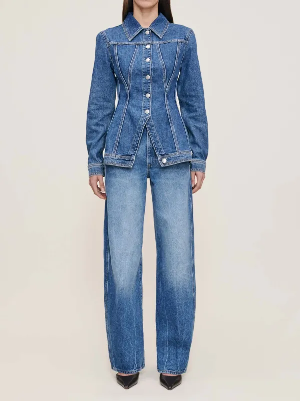 Taylor Relaxed Barrel High Rise 31" Jeans | North Water sold by DL1961