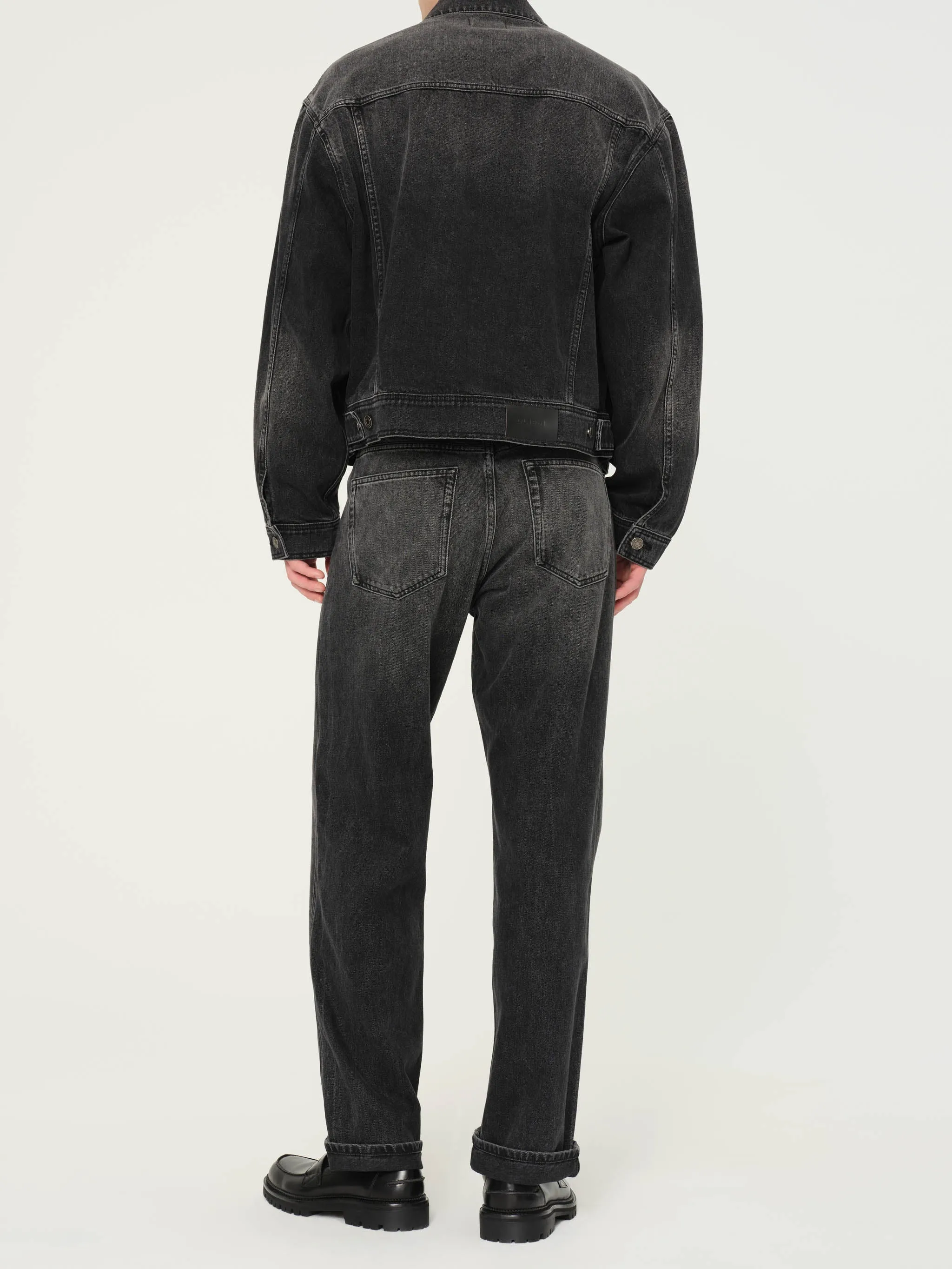 Noah Straight Jeans | Nightshade Cuffed (Washed Black) sold by DL1961 product image thumbnail 3