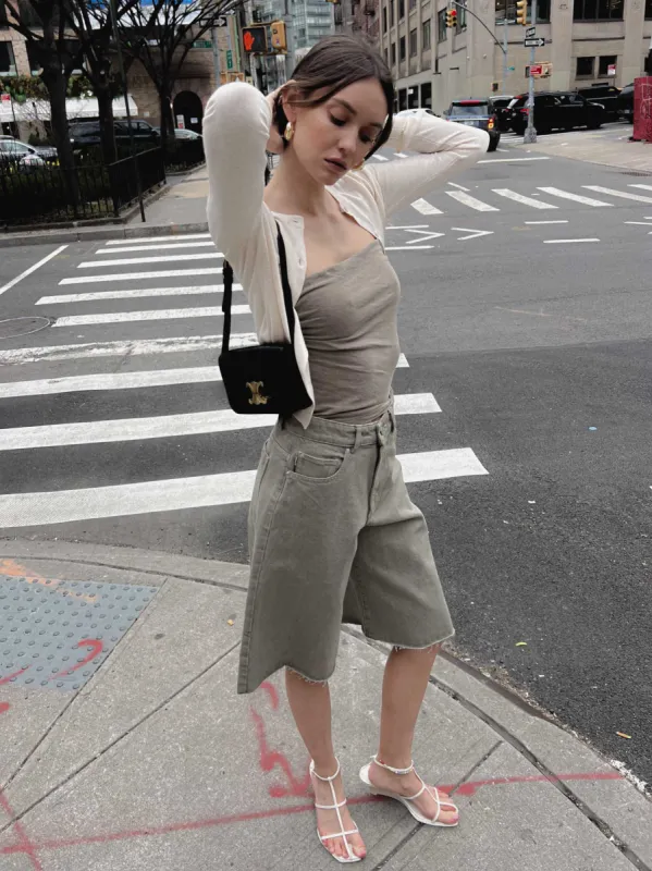 Lucila Jean Short Ultra High Rise 15" | Alpine Green sold by DL1961