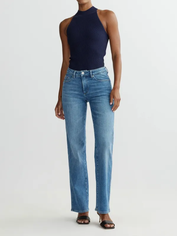 Pippa Refined Wide Leg Mid Rise 32" Jeans | Rain made by DL1961