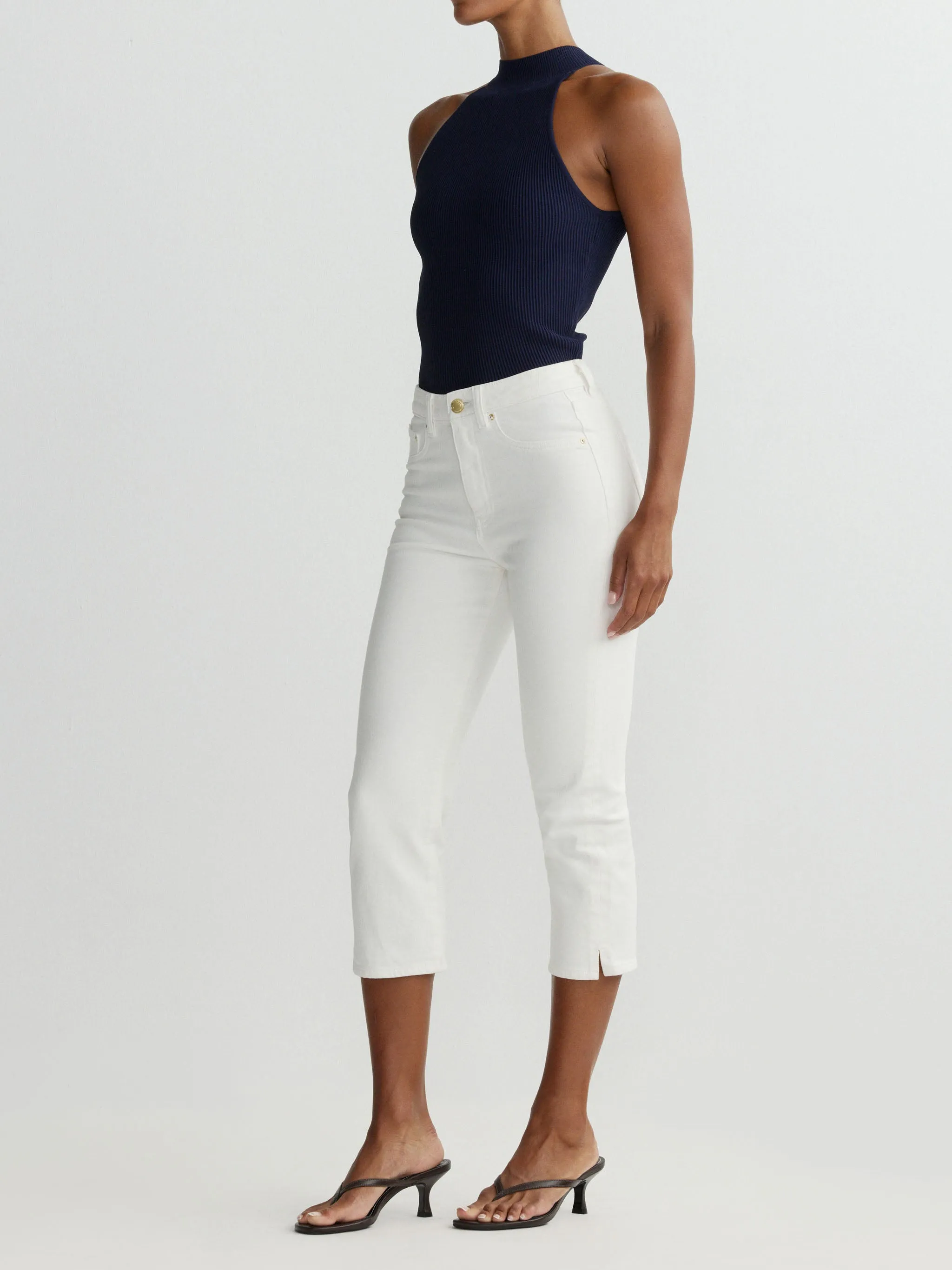 Mock Neck Top Instasculpt™ Rib | Bright Navy sold by DL1961 product image thumbnail 3