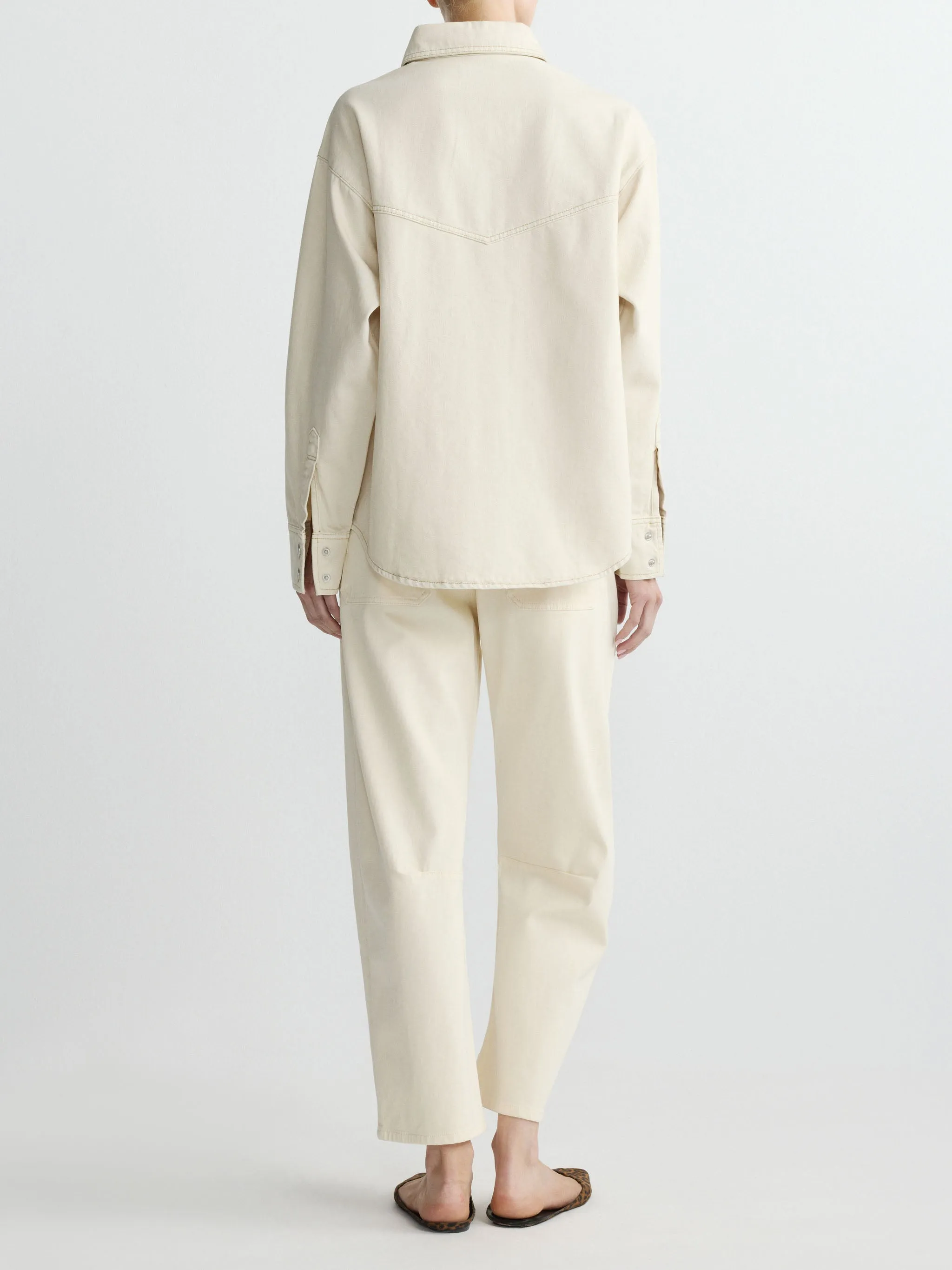 Addison Overshirt | Ecru sold by DL1961 product image thumbnail 5